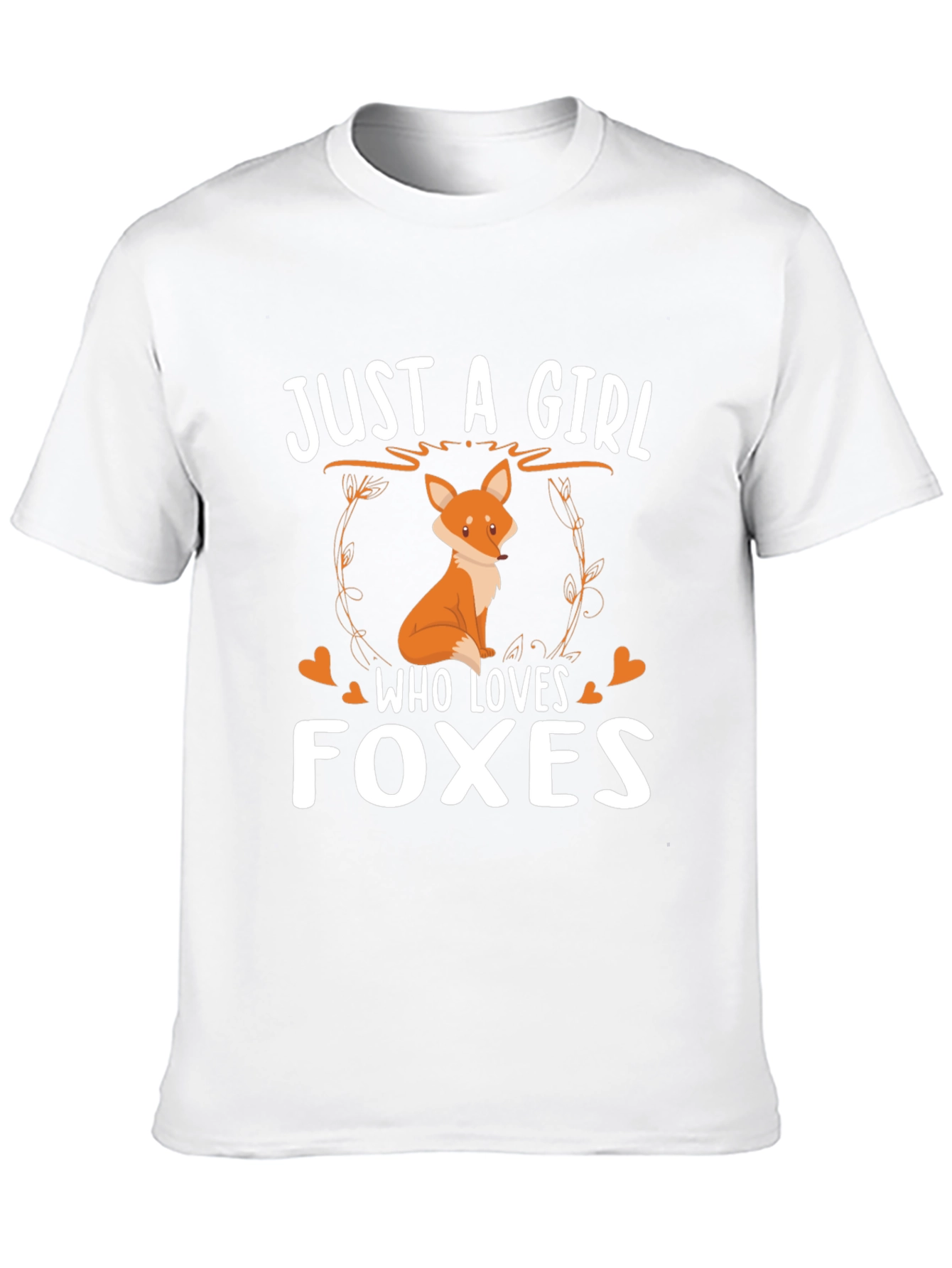 Black Just A Girl Who Loves Foxes Graphic T-Shirt view 10