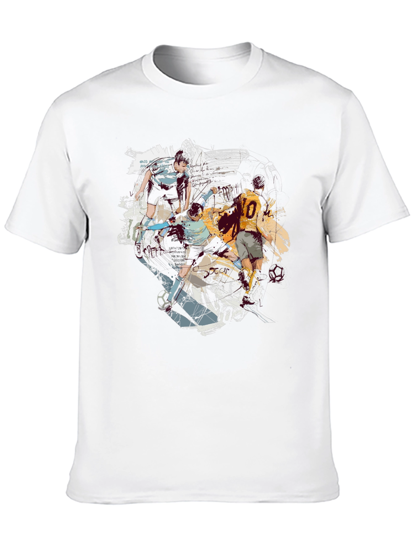 Black Soccer Art Graphic T-Shirt - Cool & Casual view 10