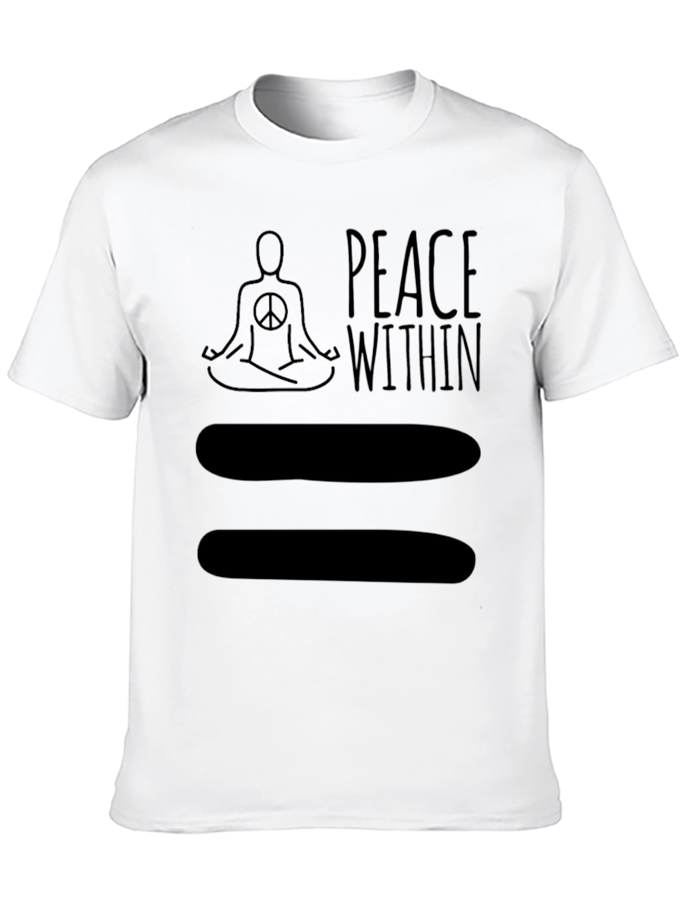 Black Peace Within Yoga Graphic T-Shirt - Unisex view 10