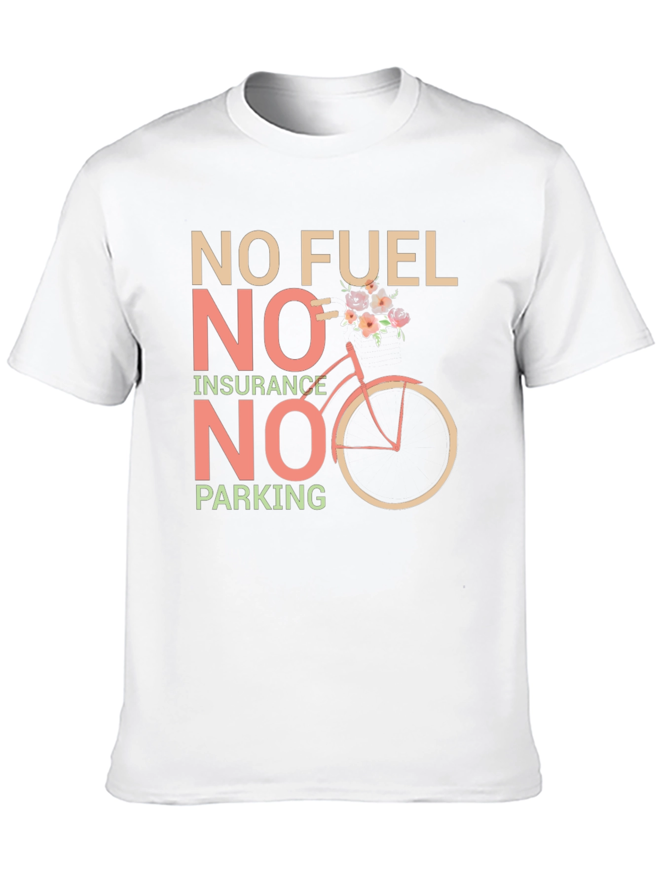 Black Eco-Friendly Black T-Shirt: No Fuel, Insurance, Parking view 10
