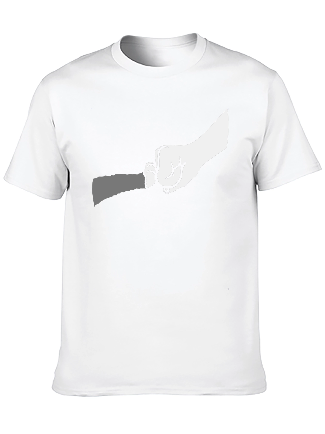 Black Hand Holding Knife Graphic T-Shirt view 10