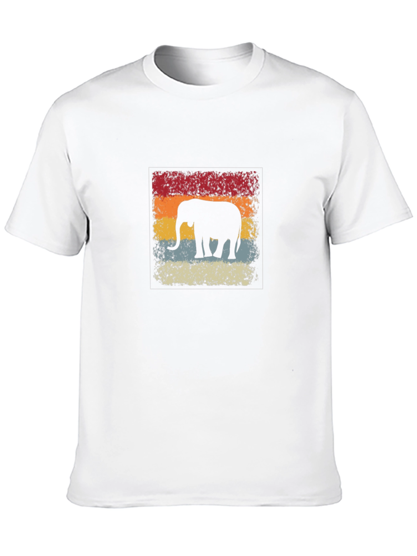 Black Retro Elephant Graphic Tee - Vintage Style Comfort view 10