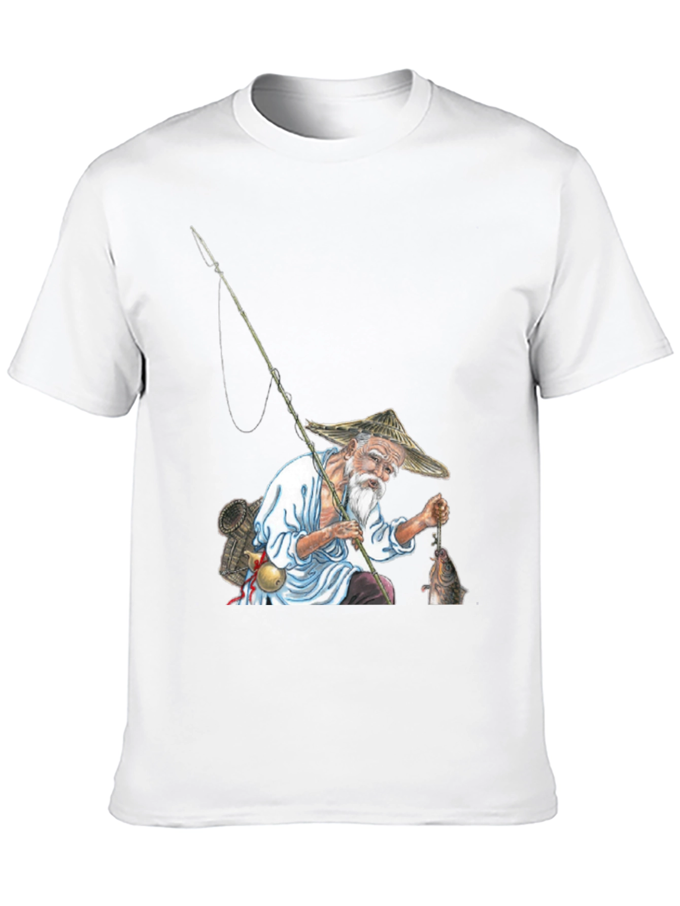 Black Fisherman Graphic Tee - Unique Artistic Design view 10