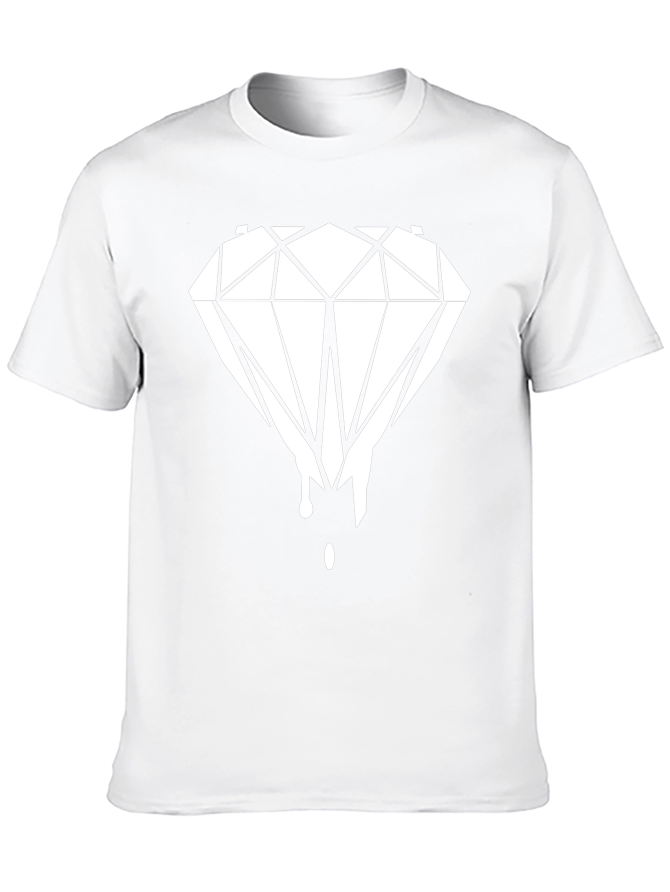 Diamond Drip Graphic Tee - Black Cotton Blend - 10
