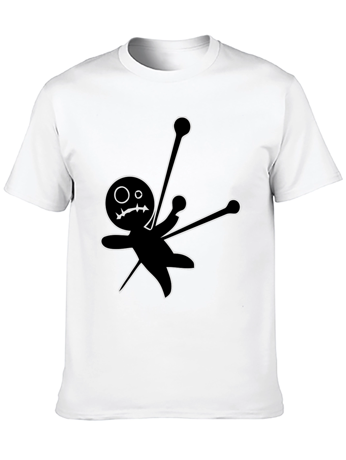 Black Voodoo Doll Graphic Tee - Black Cotton view 10