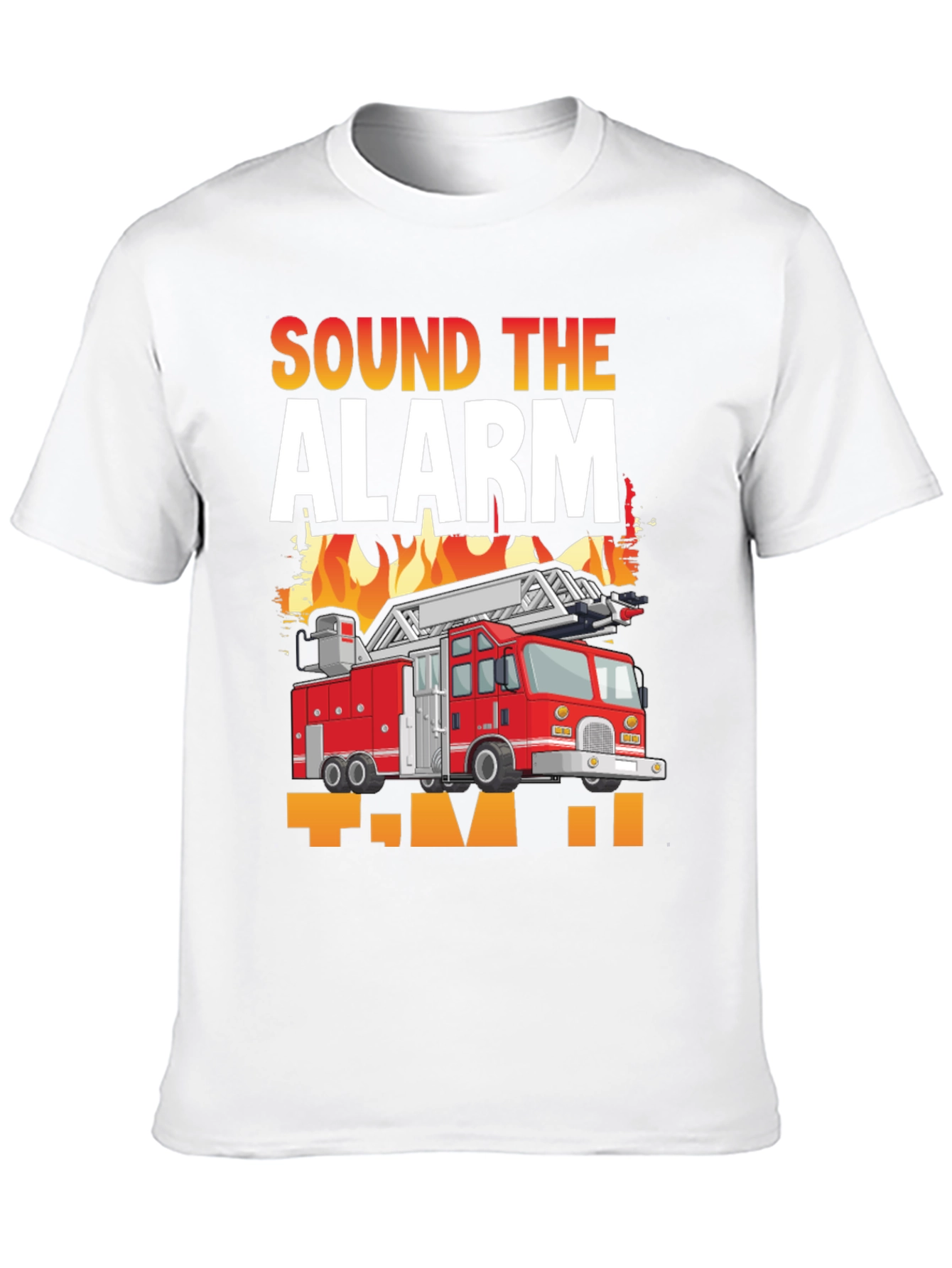 Black Sound the Alarm Firefighter T-Shirt view 10