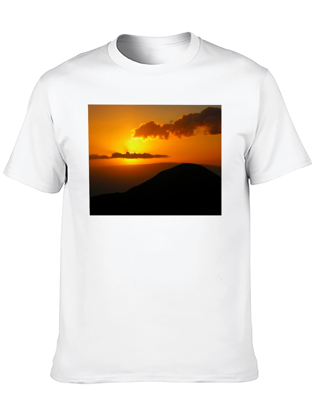 Black Sunset Mountain Graphic Tee - Black Cotton Blend view 10