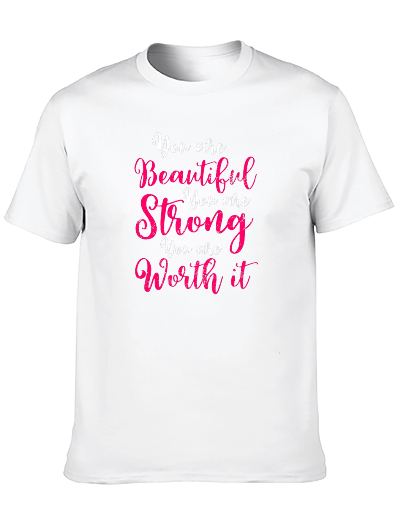 Black You Are Beautiful Strong Worth It T-Shirt view 10