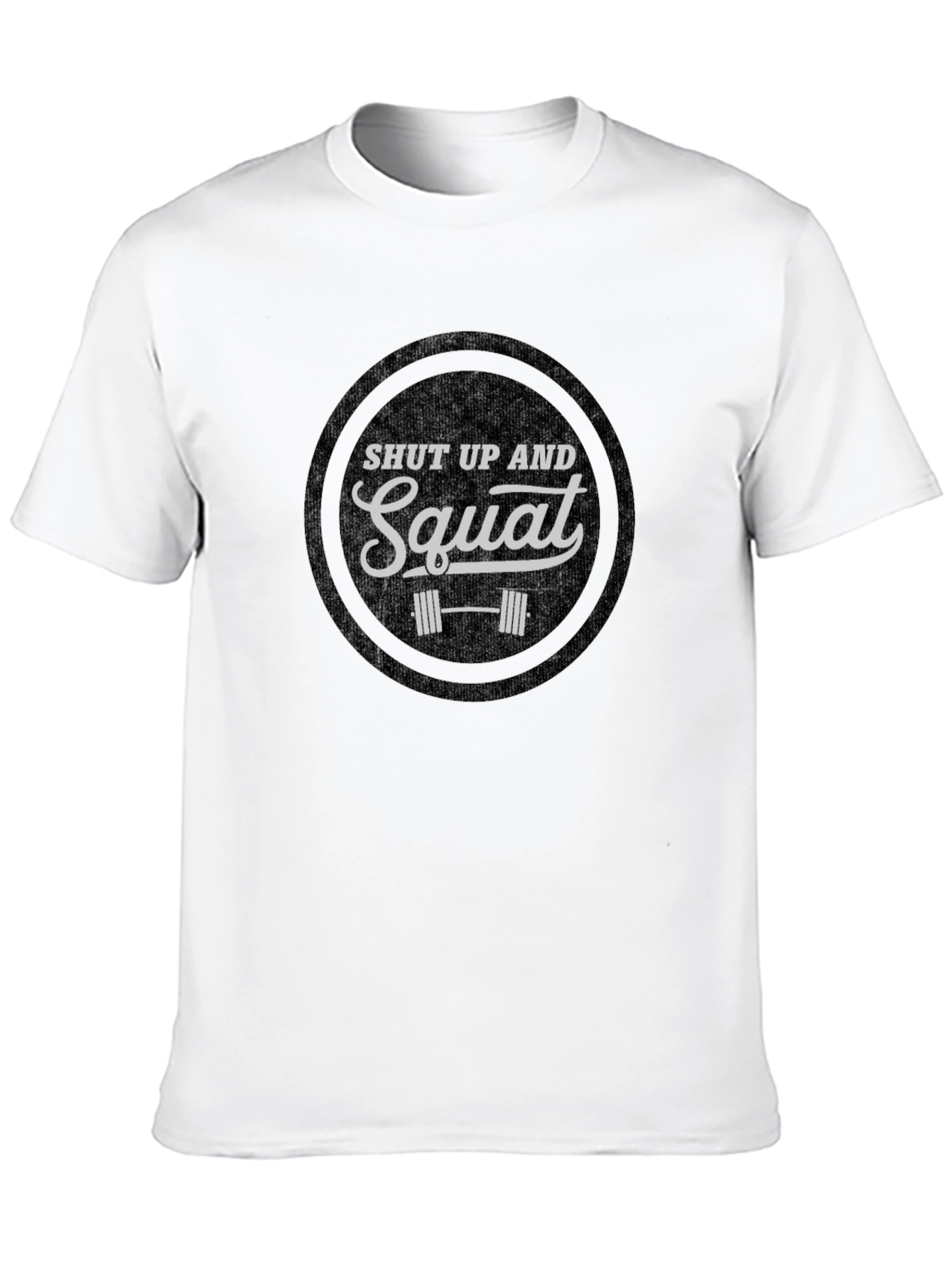 Black Shut Up and Squat Black Graphic Tee - Gym Workout Shirt view 10