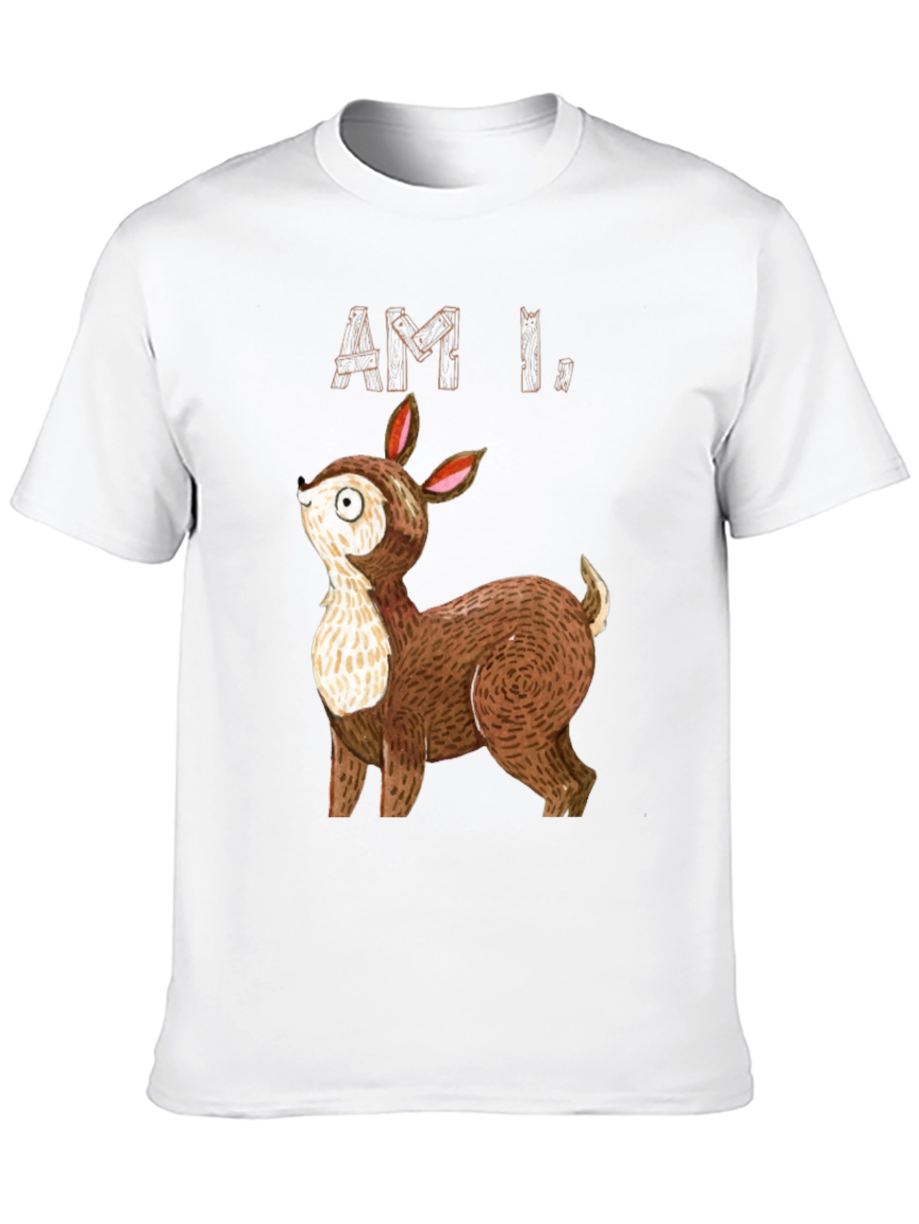 Black Am I Deer? Graphic Tee - Black Cotton T-Shirt view 10