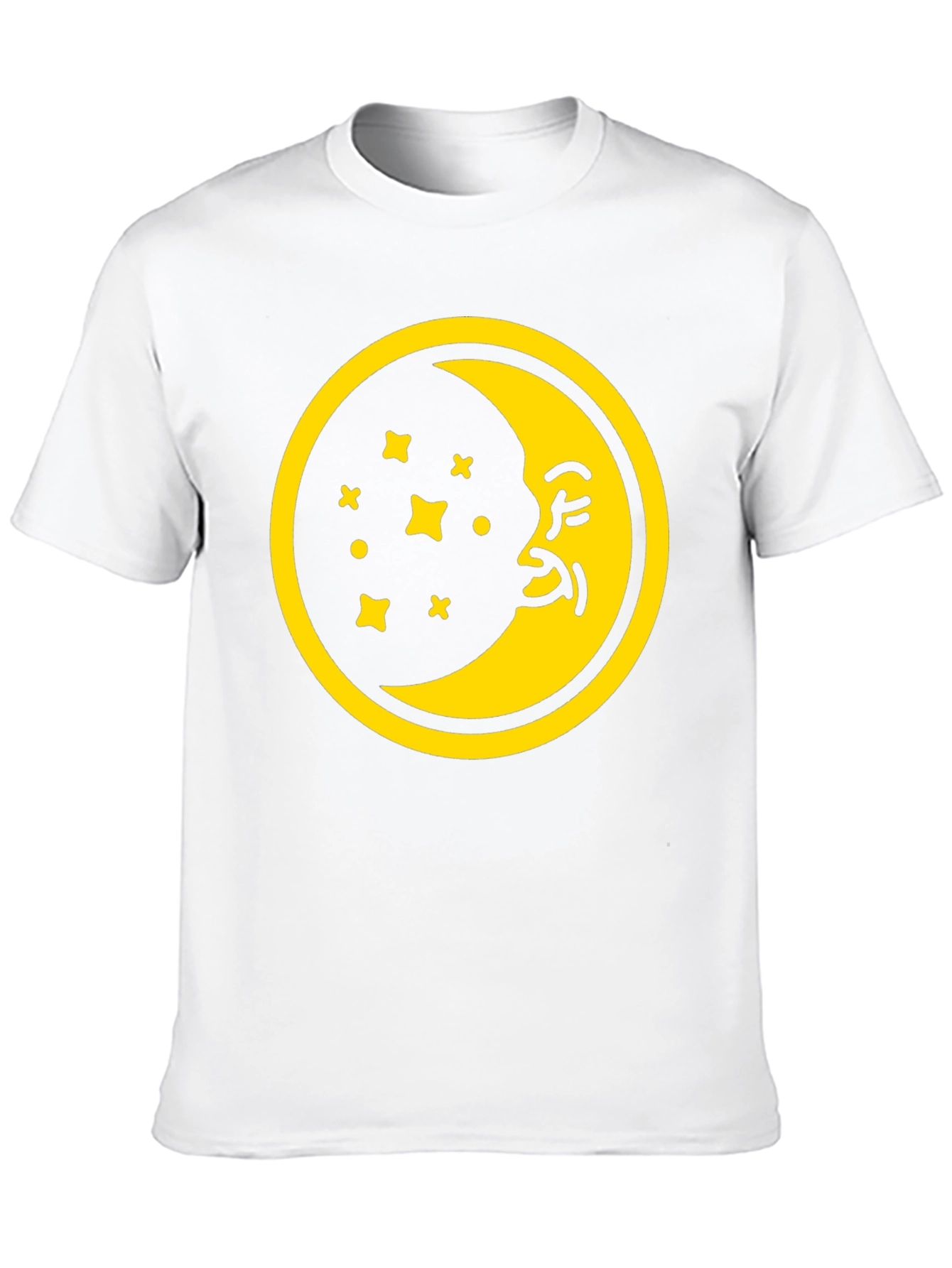 Black Dreamy Moon Graphic Tee - Black Cotton T-Shirt view 10