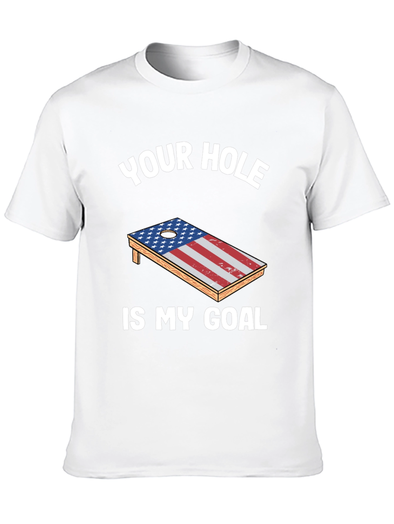 Black Your Hole Is My Goal Patriotic Cornhole T-Shirt view 10
