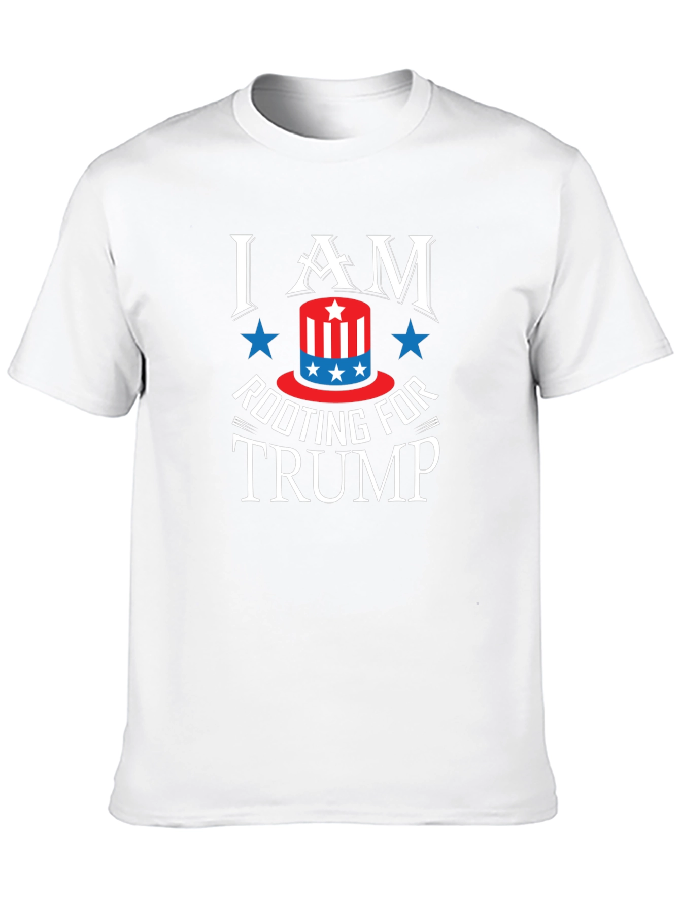 Black I Am Rooting For Trump Patriotic Graphic Tee view 10