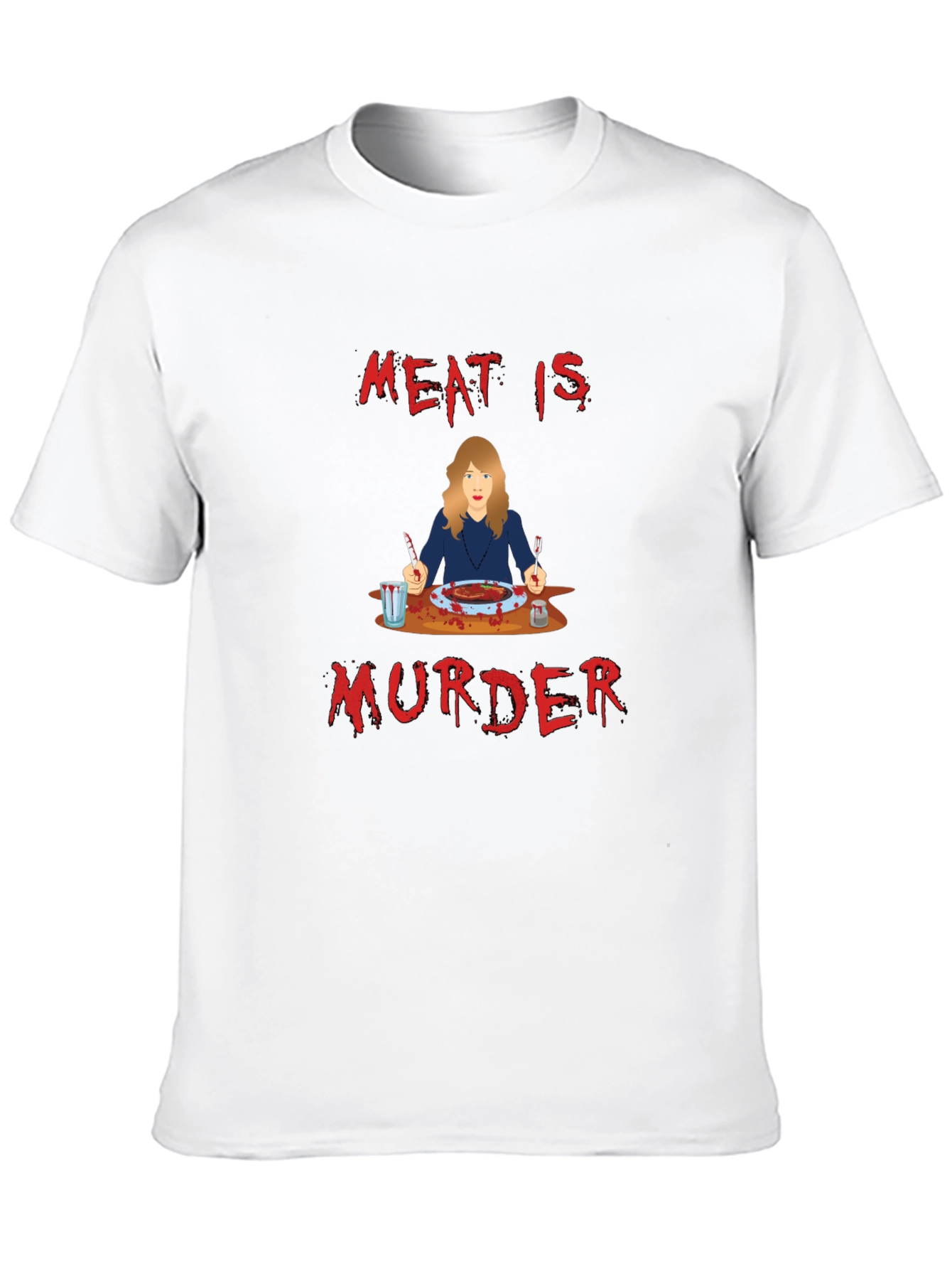 Black Meat is Murder Graphic T-Shirt view 10