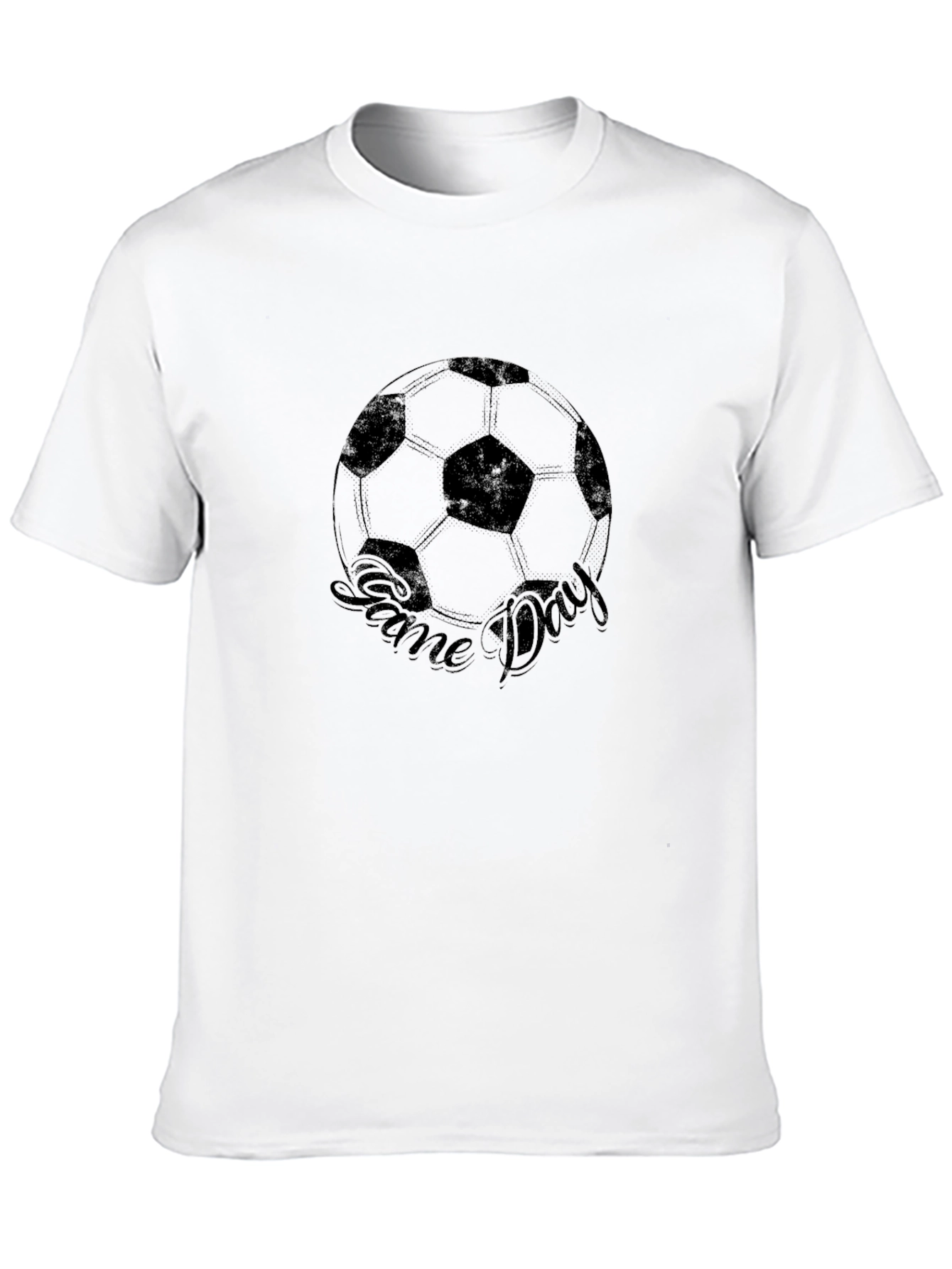 Black Game Day Soccer T-Shirt - Black Cotton Tee view 10