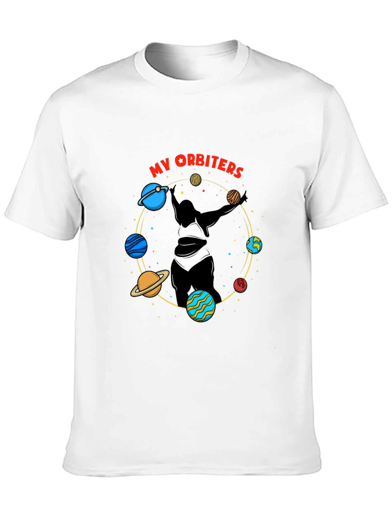 Black My Orbiters Graphic Black T-Shirt view 10