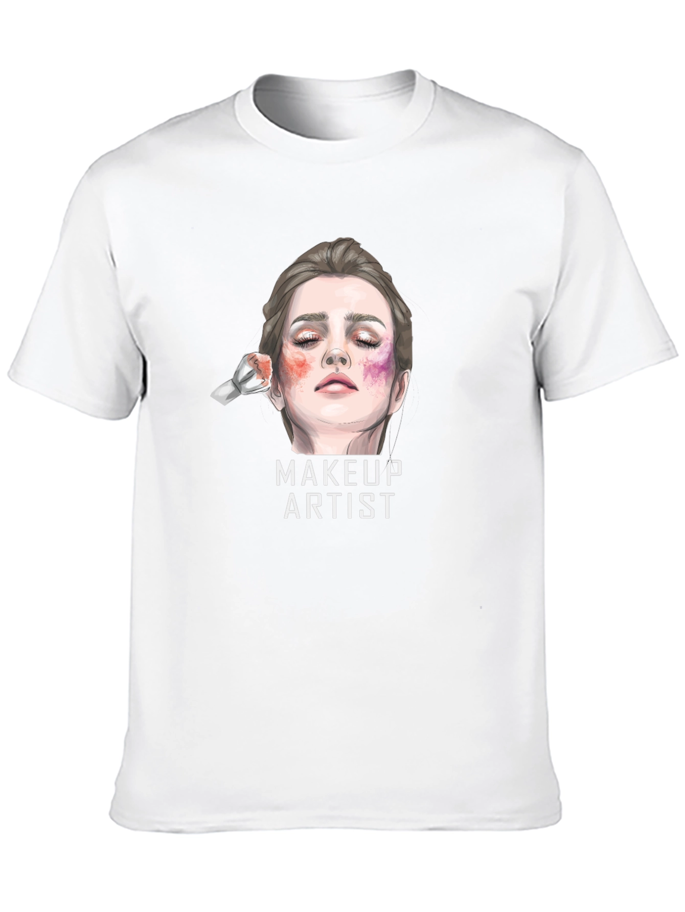 Black Makeup Artist Graphic Tee - Unisex Black Cotton T-Shirt view 10
