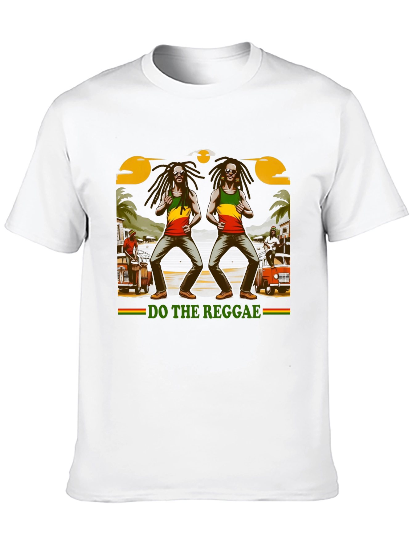 Black Do The Reggae Graphic Tee - Black Cotton T-Shirt view 10