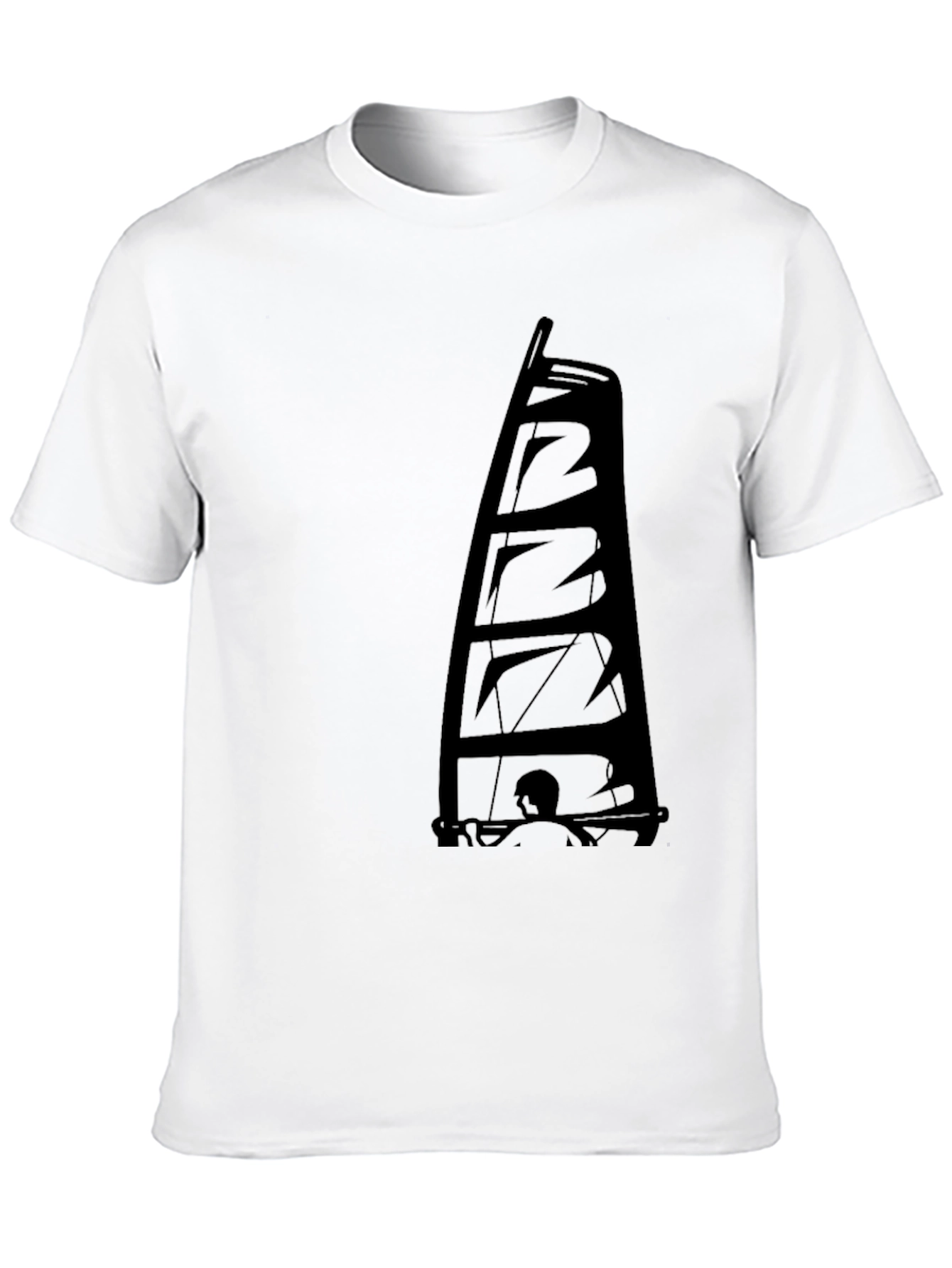 Black Sailing Graphic Tee - Black Crew Neck T-Shirt view 10