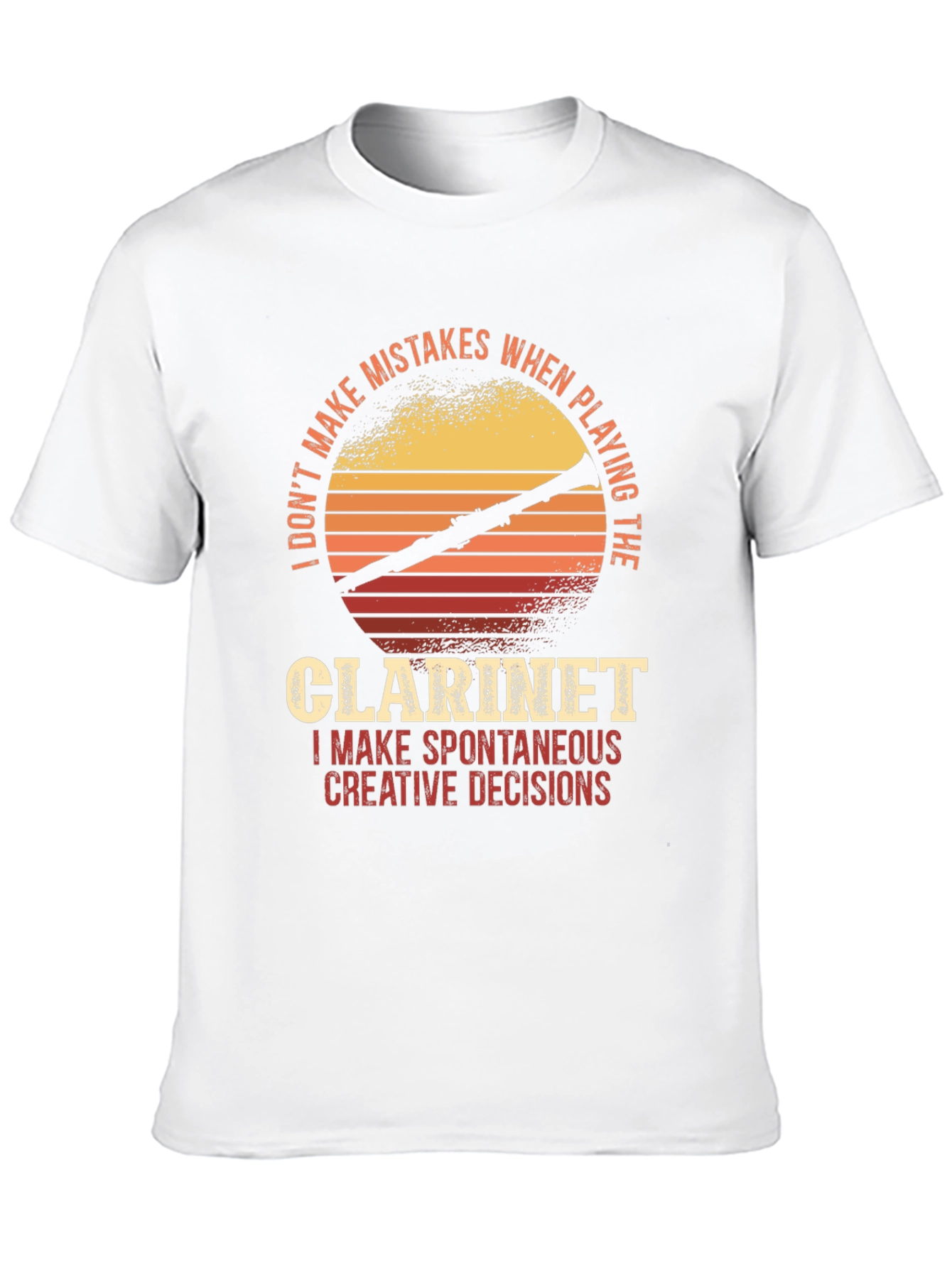 Black Clarinet Player T-Shirt - Spontaneous Creative Decisions view 10