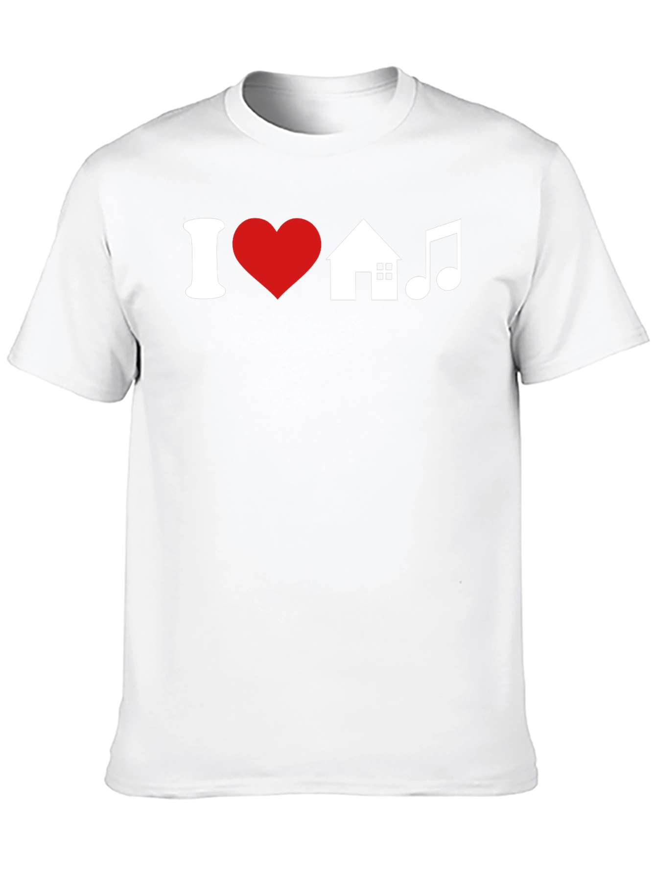 Black I Love House Music T-Shirt view 10