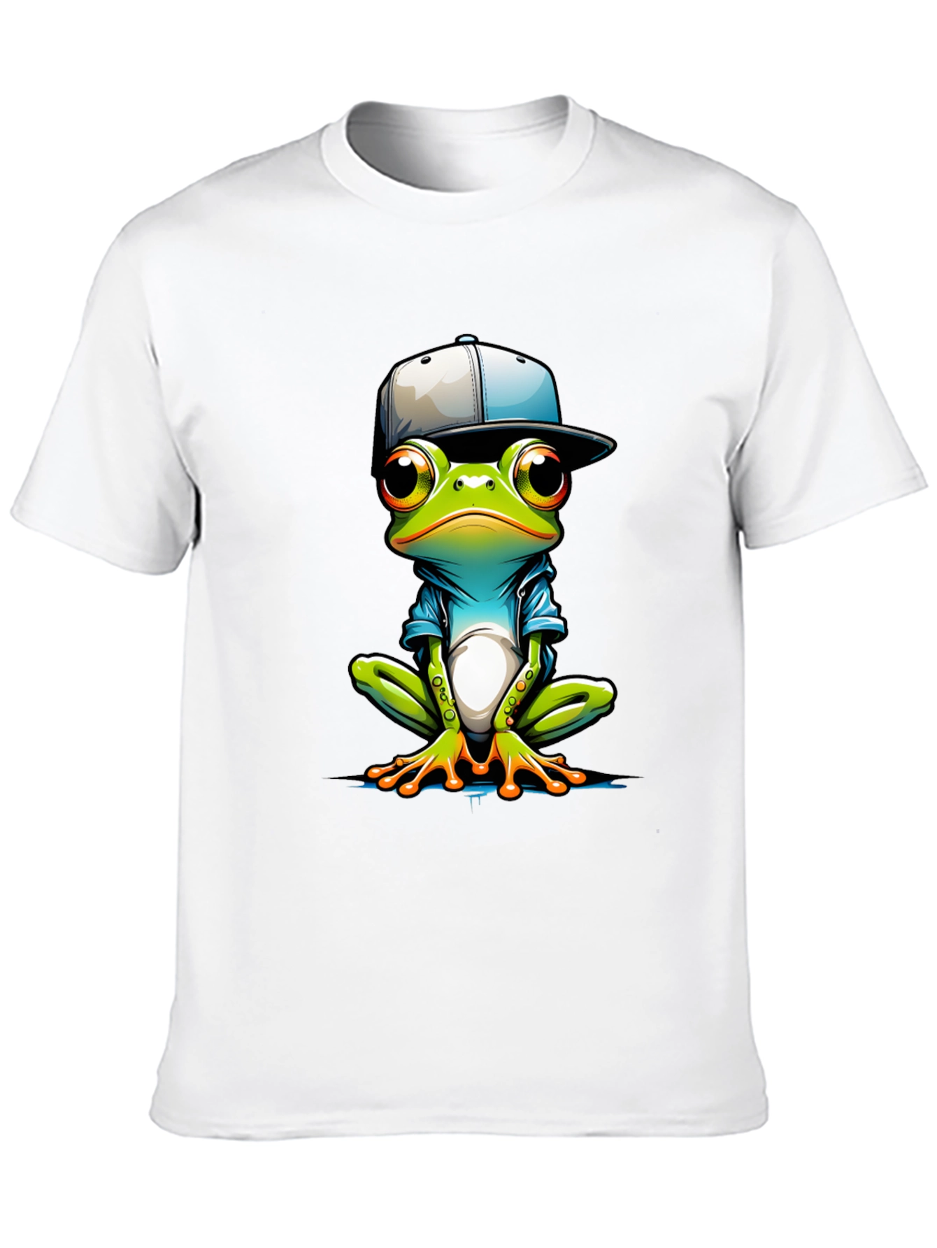 Black Cool Frog Graphic Tee - Trendy Animal Print T-Shirt view 10