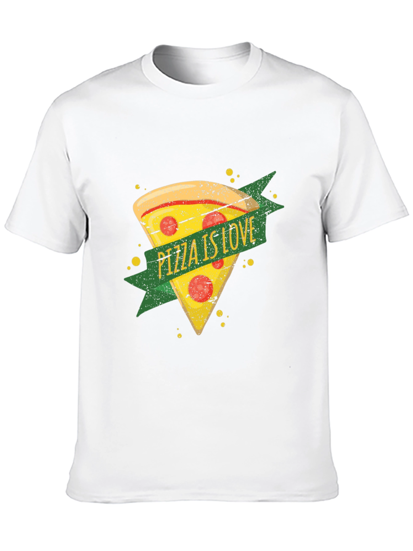 Black Pizza is Love Graphic T-Shirt - Black view 10