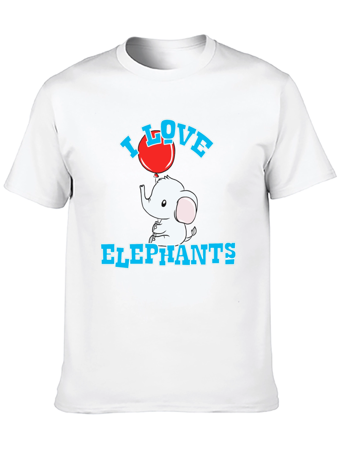 Black I Love Elephants Black Graphic Tee view 10