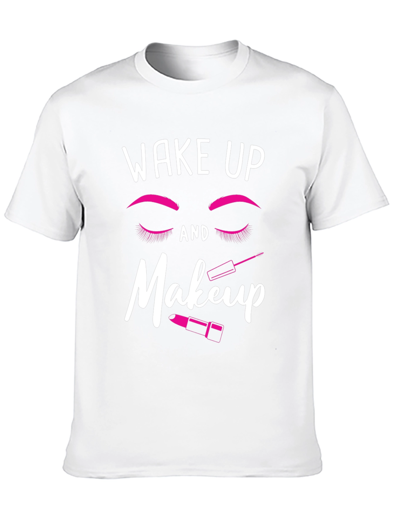 Black Wake Up and Makeup Black T-Shirt view 10
