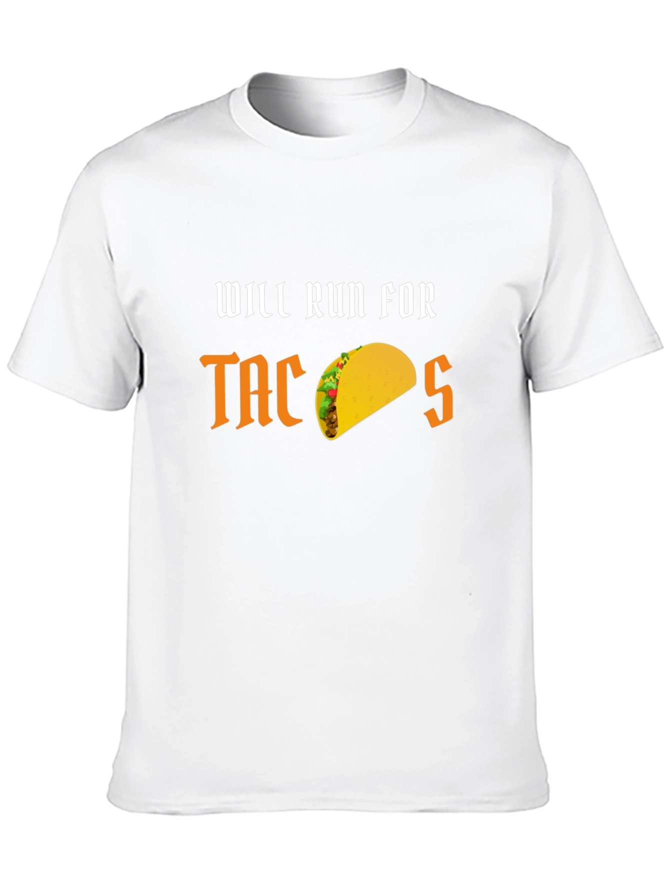 Black Will Run for Tacos Funny Graphic T-Shirt view 10