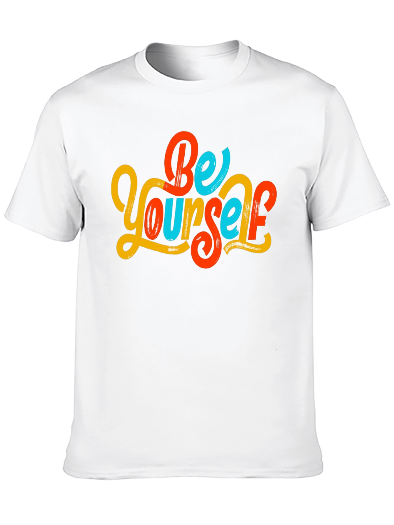 Black Be Yourself Graphic Tee - Men's Black T-Shirt view 10