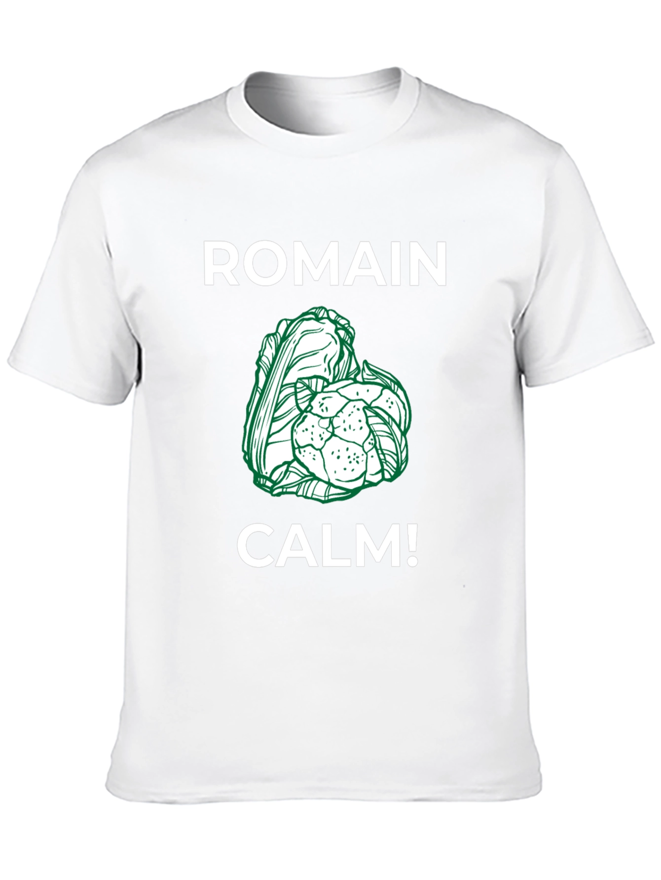 Black Romain Calm! Funny T-Shirt - Black view 10