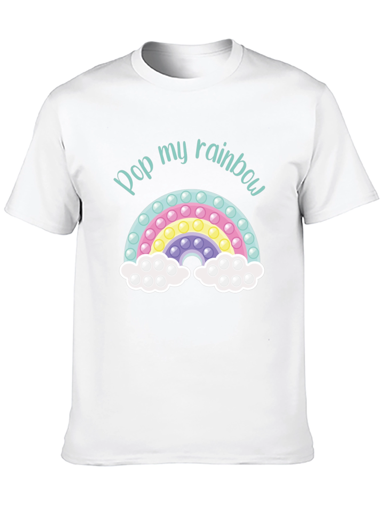 Black Pop My Rainbow Bubble T-Shirt - Novelty Design view 10