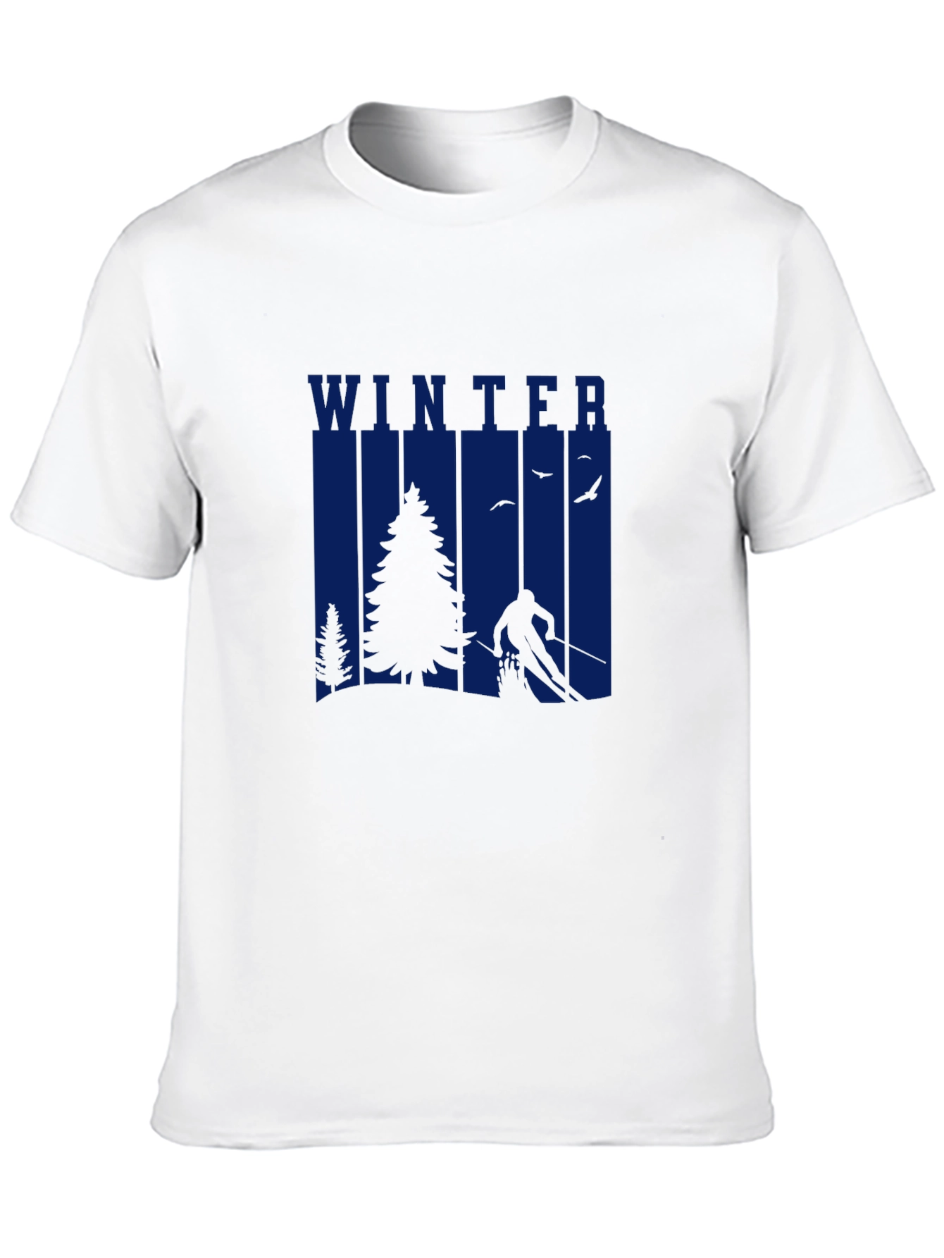 Black Winter Scene Graphic T-Shirt view 10