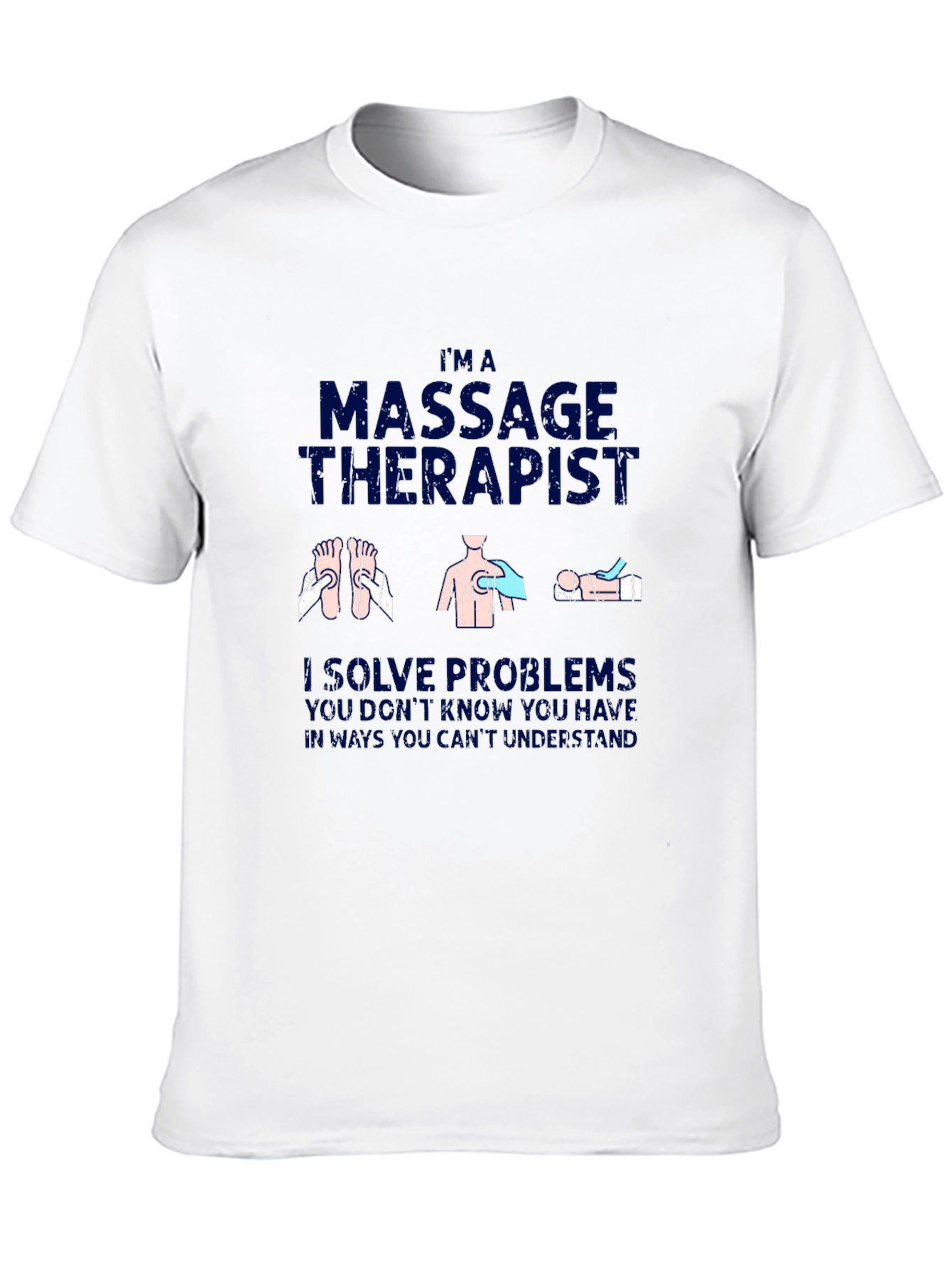 Black Massage Therapist T-Shirt - I Solve Problems view 10