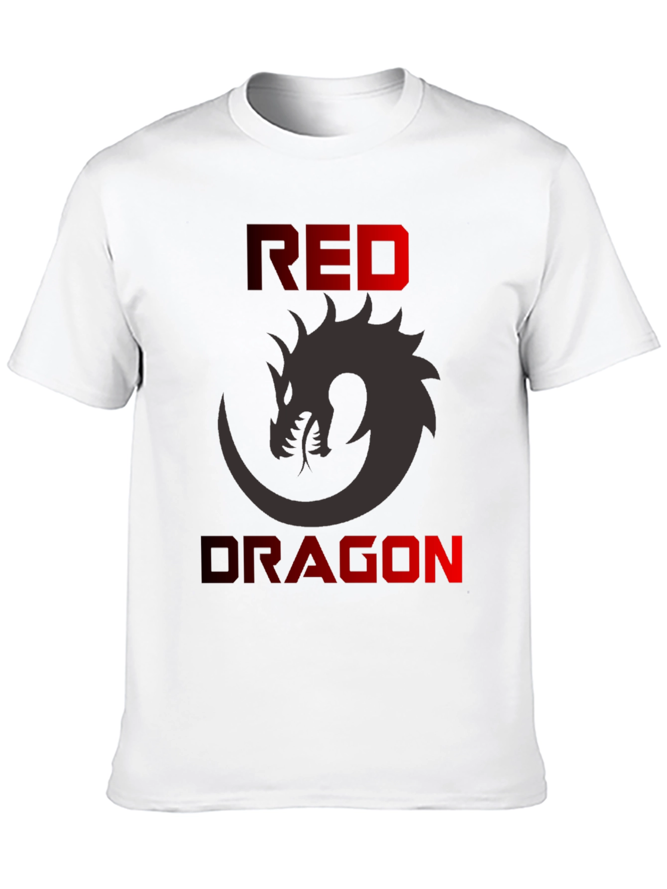 Black Red Dragon Graphic T-Shirt - Men's Black Tee view 10