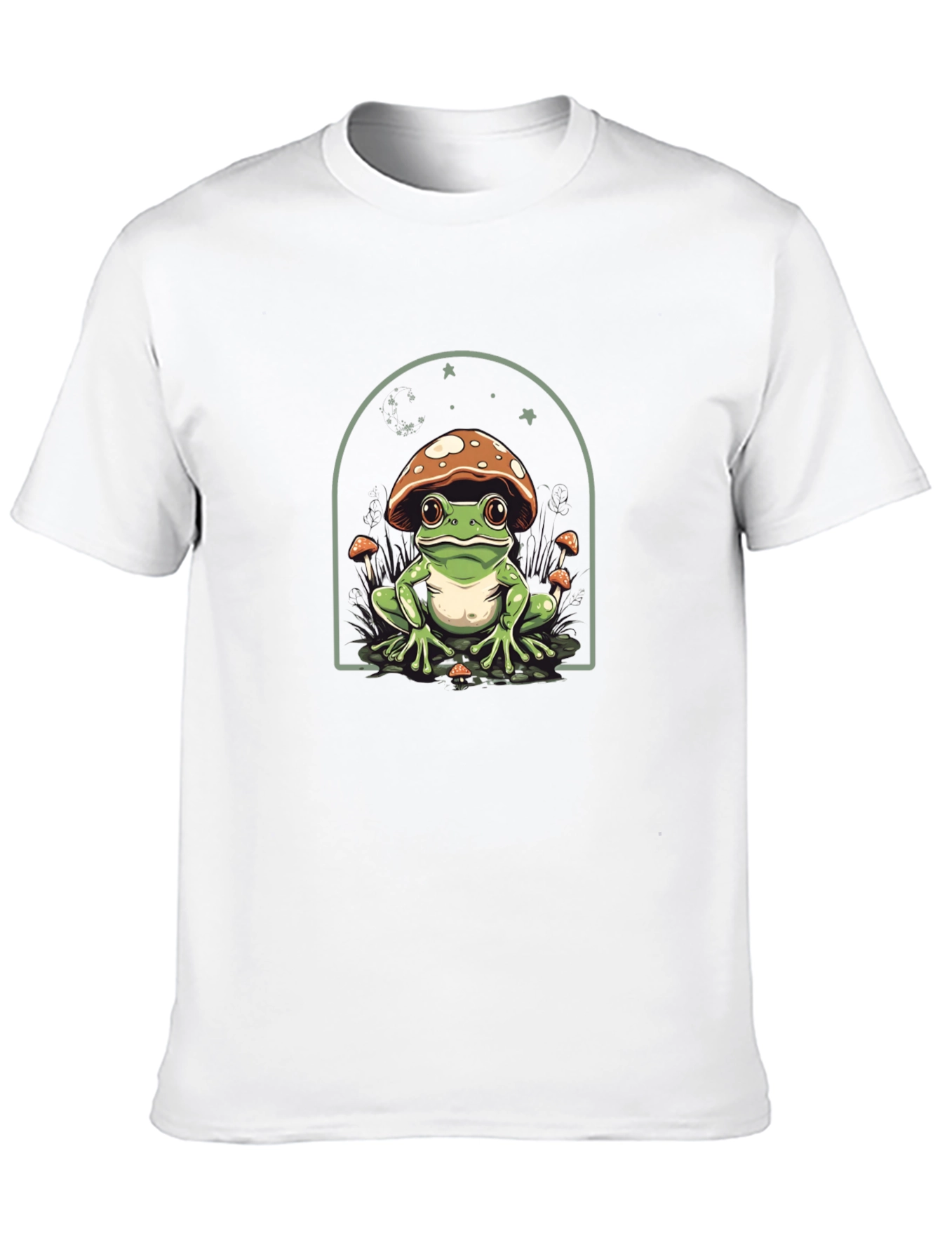 Black Mushroom Frog T-Shirt - Unique Graphic Tee view 10