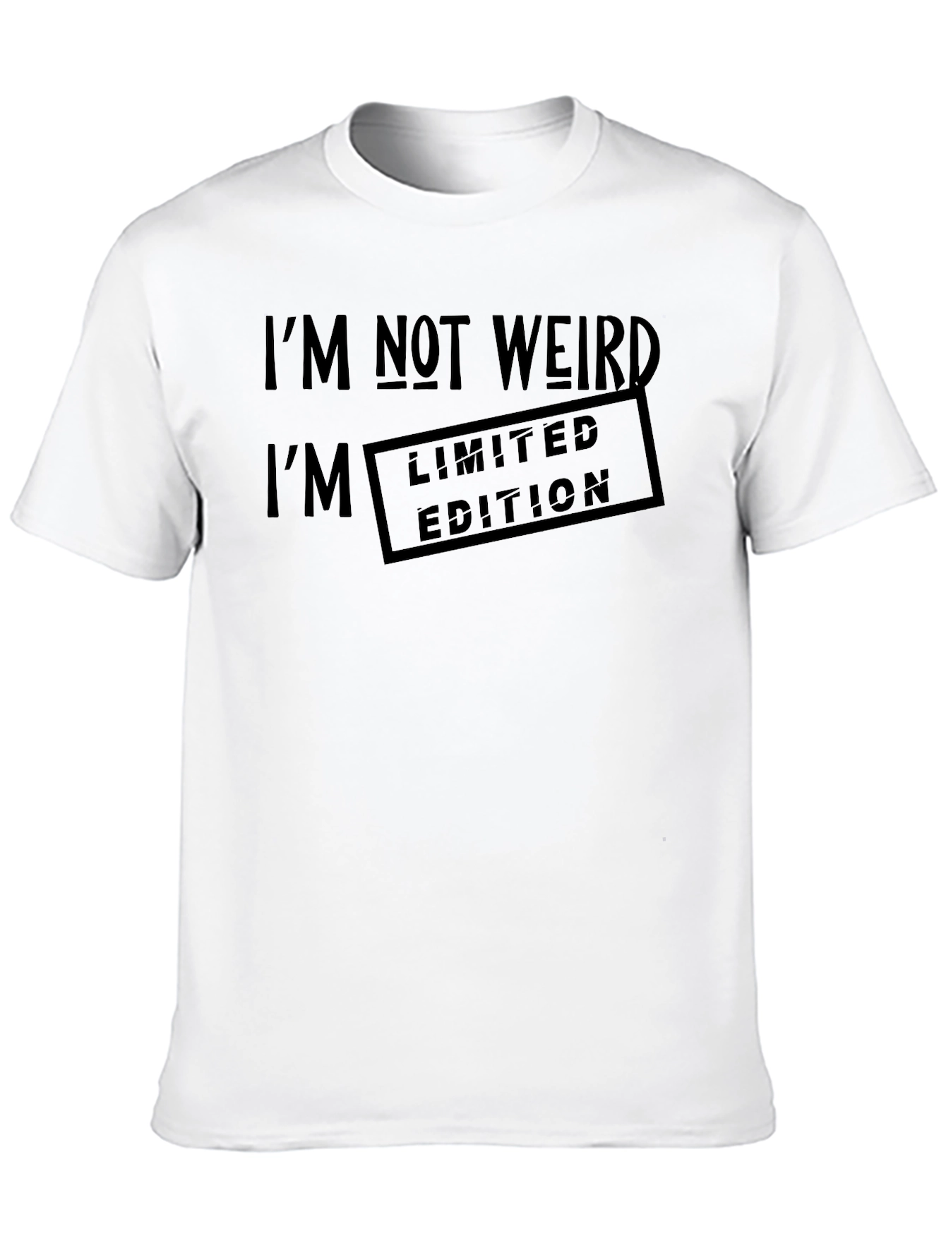 Black I'm Not Weird I'm Limited Edition Black T-Shirt view 10