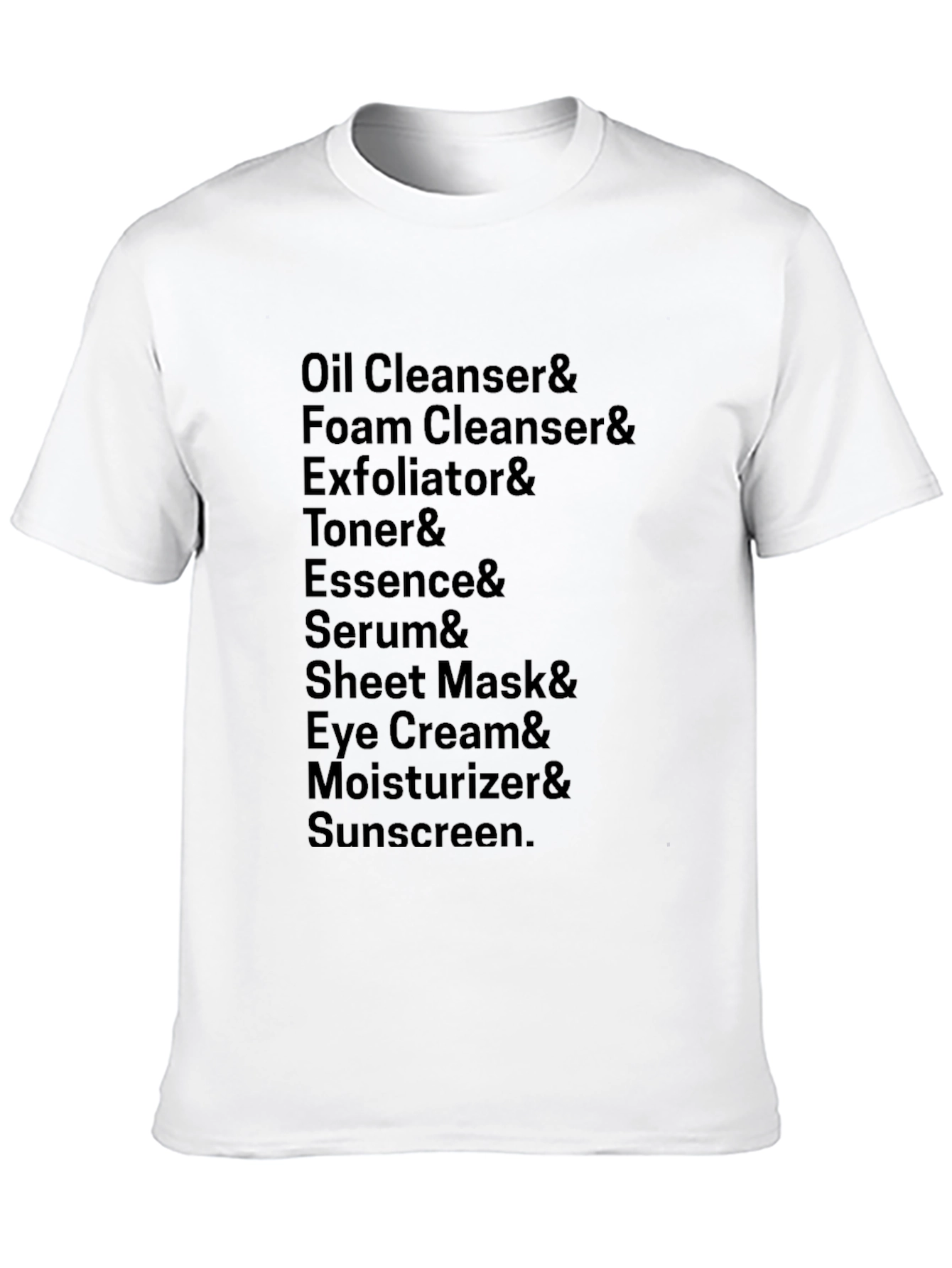 Black Skincare Routine Steps T-Shirt view 10