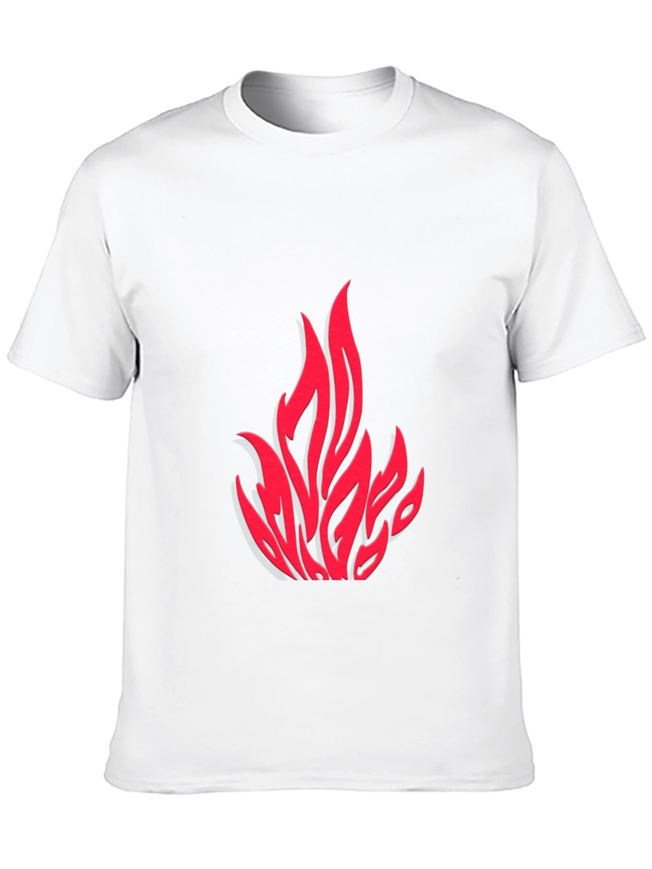 Black Fiery Red Graphic Print Black T-Shirt view 10