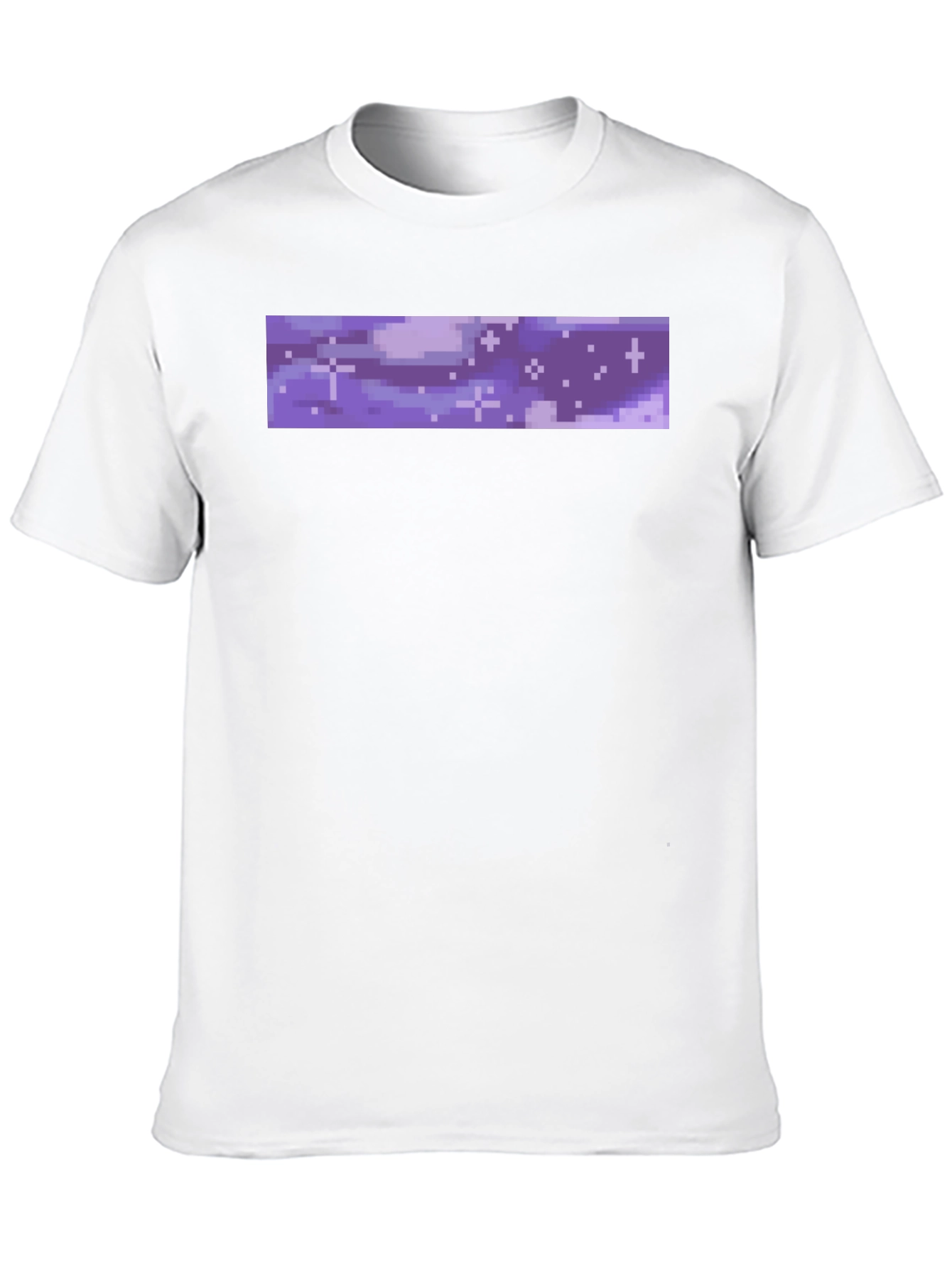 Black Pixel Galaxy Tee - Black Cotton Crew Neck view 10