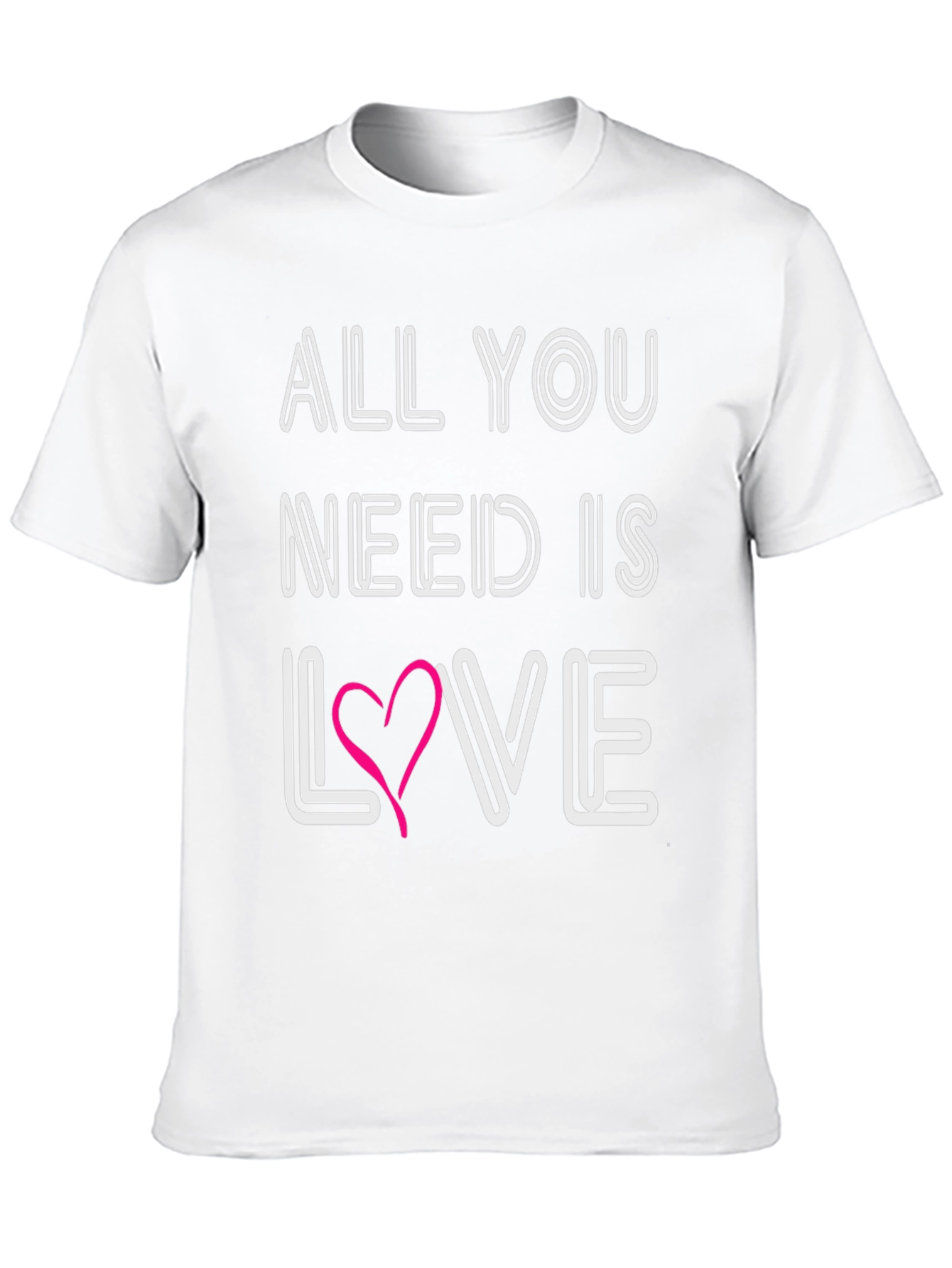 Black All You Need Is Love T-Shirt view 10