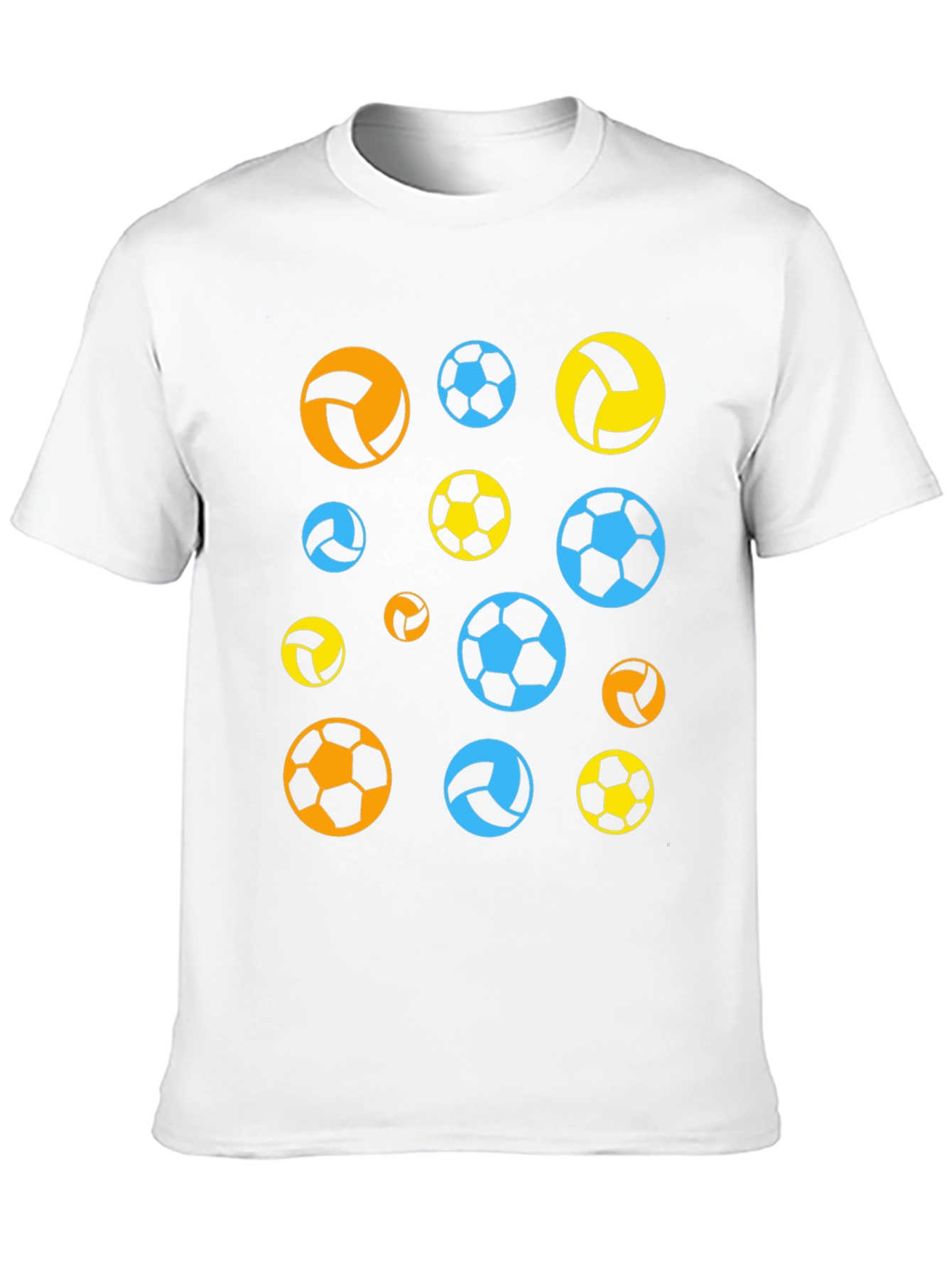 Black Funky Sports Ball T-Shirt - Casual Black Tee view 10