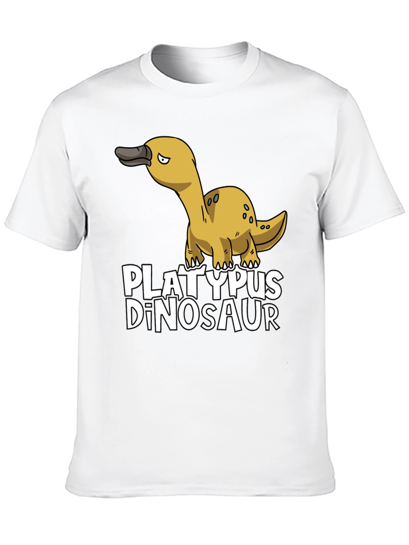 Black Platypus Dinosaur Funny Graphic Tee view 10