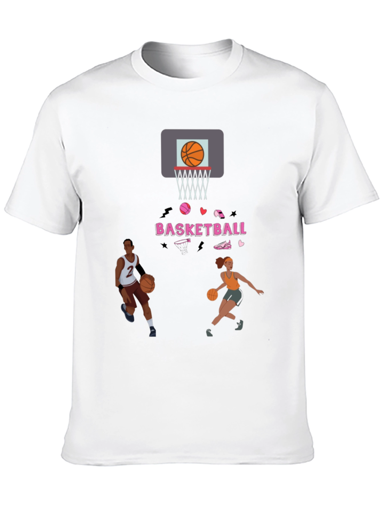 Black Basketball Graphic Tee - Playful & Sporty view 10
