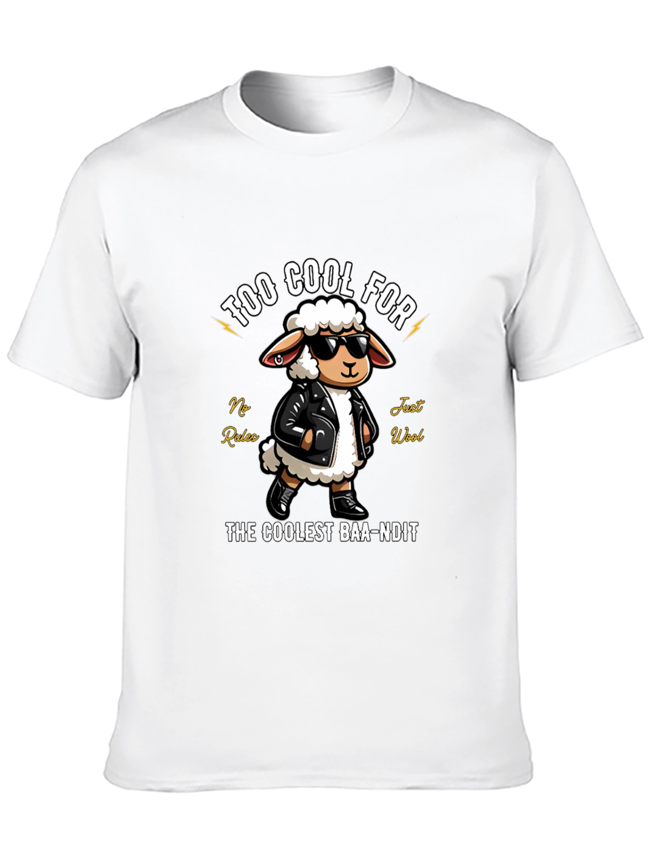 Black Coolest Baa-ndit T-Shirt view 10