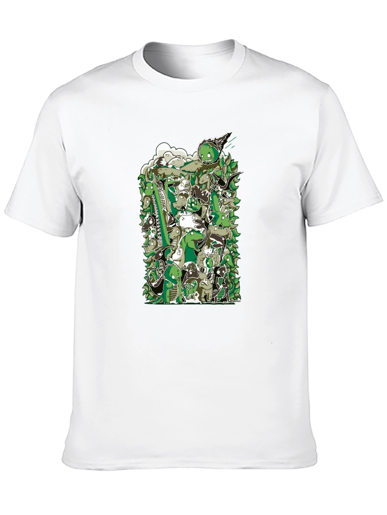 Black Dino Pile-Up Graphic Tee view 10