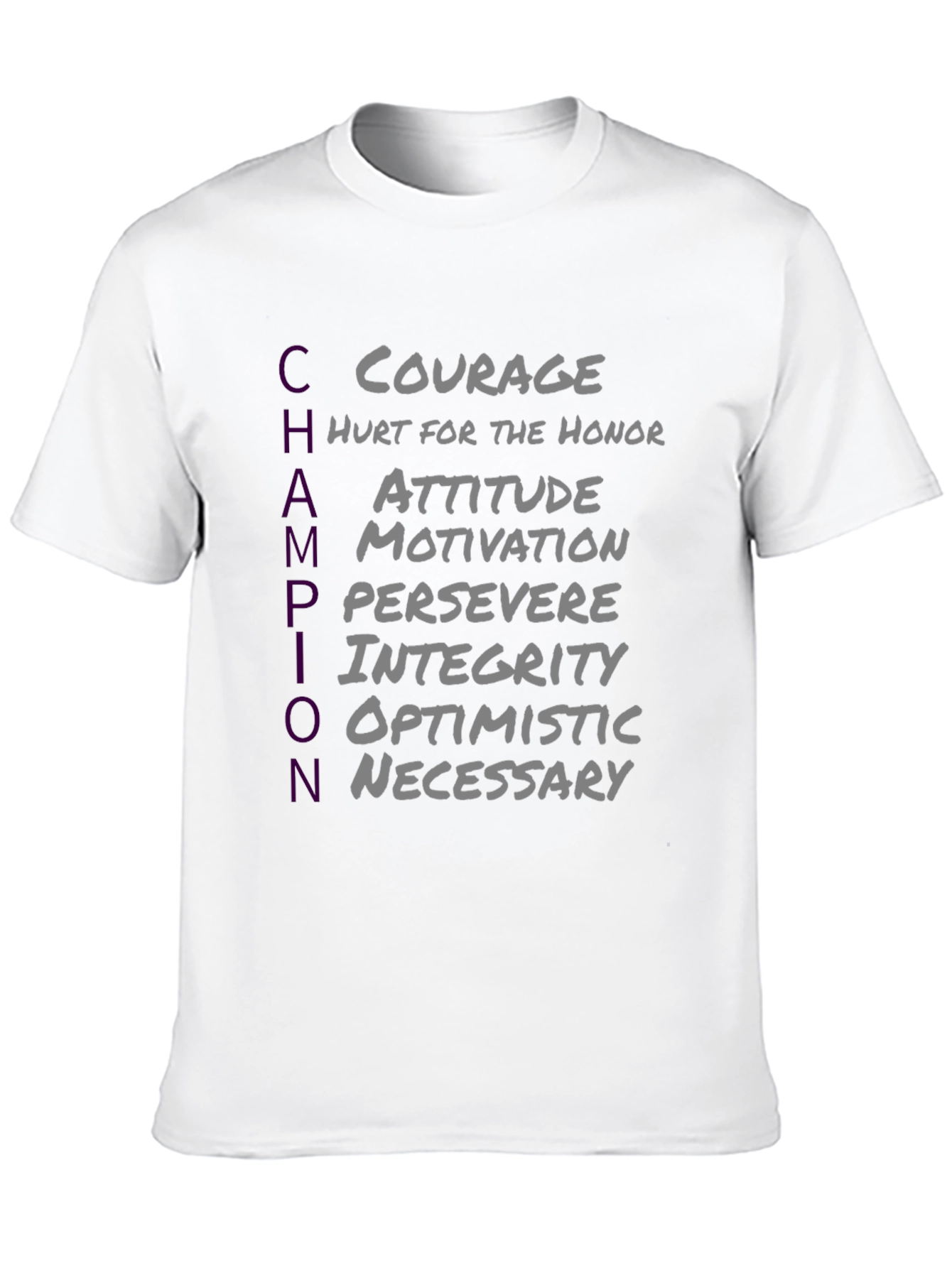 Black Champion T-Shirt: Courage, Attitude, Perseverance view 10