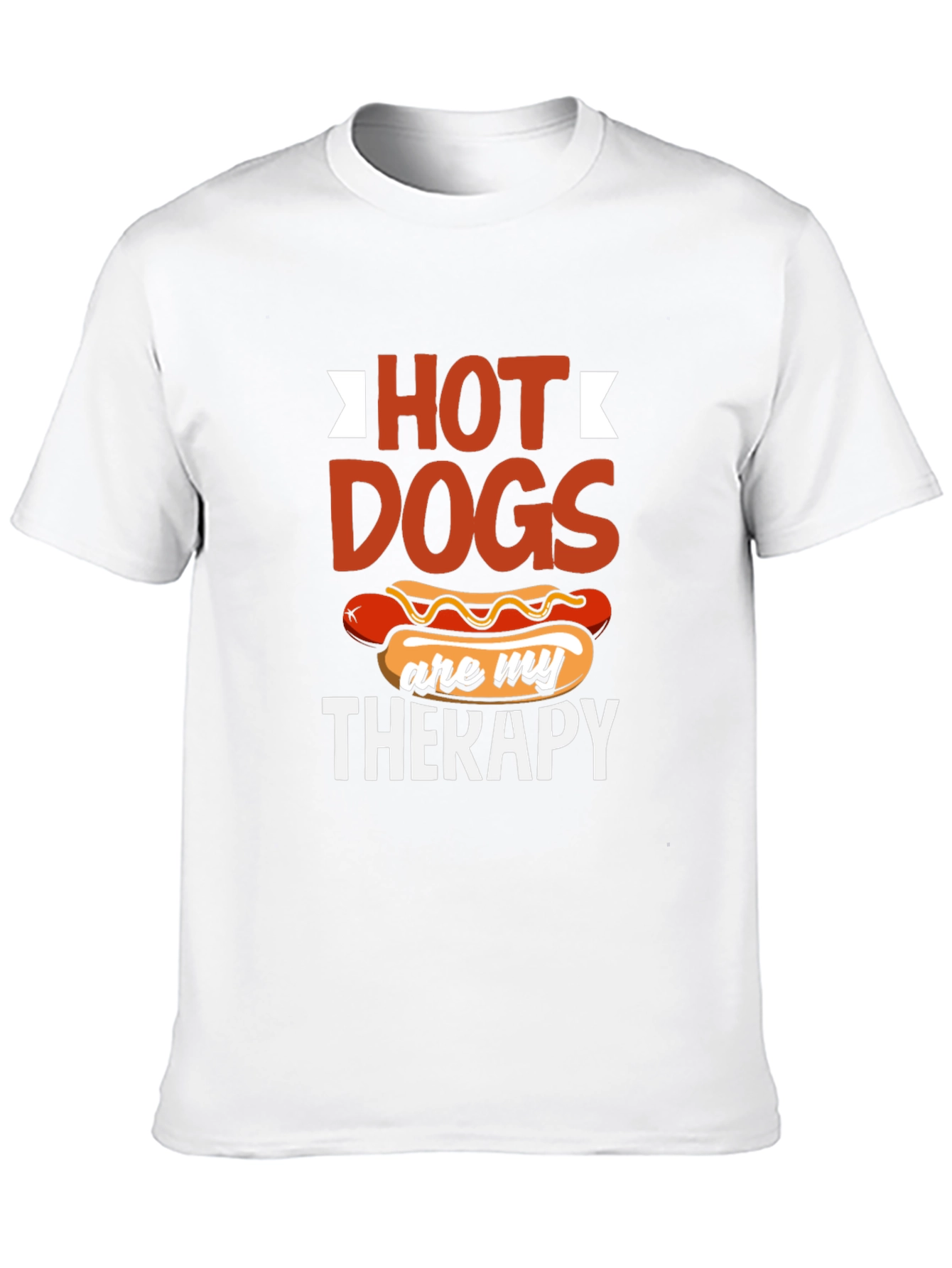 Black Hot Dogs are my Therapy T-Shirt view 10