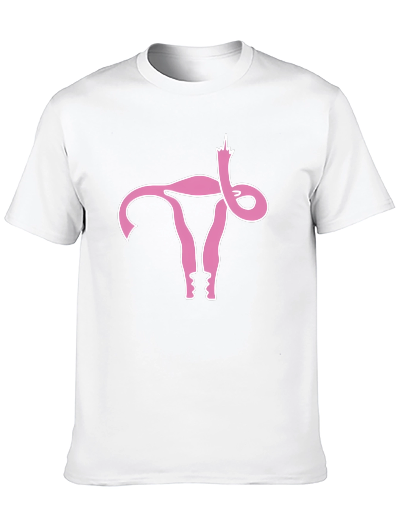Black Uterus Middle Finger Graphic Black Tee view 10